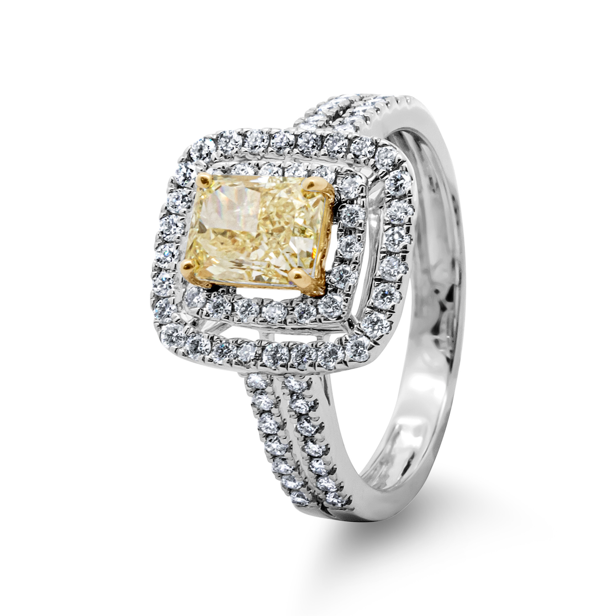 18K Yellow Diamond Ring