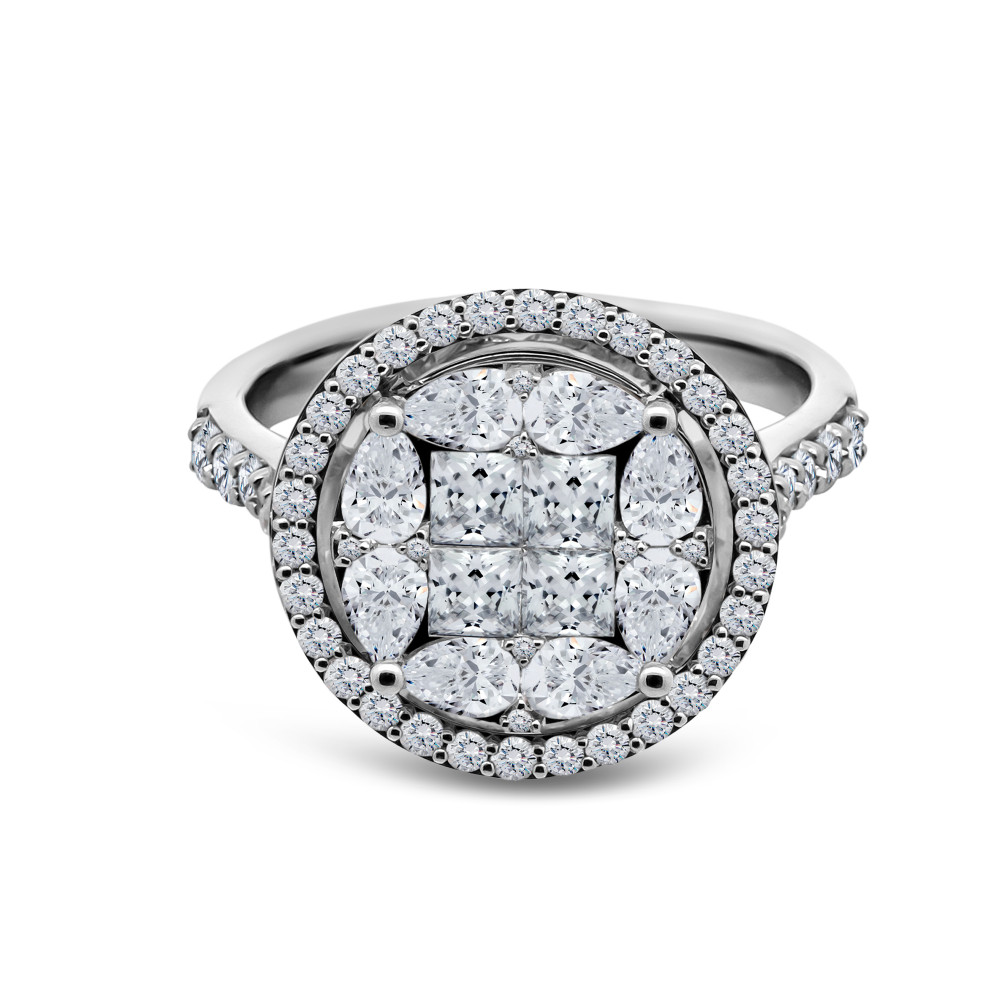 Image of Round, Pear, and Princess Diamond Ring