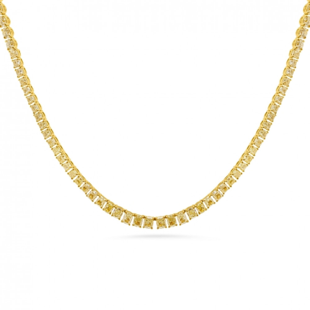 Image of 18k Yellow Natural Diamond Necklace