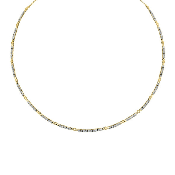 18k Natural Diamond Adjustable line Necklace
