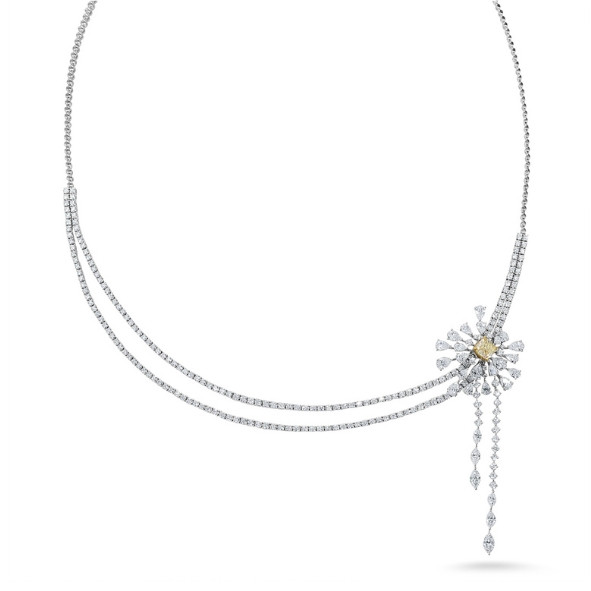 18k Natural Diamond Necklace