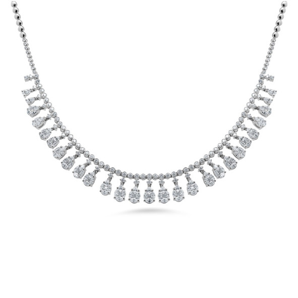 18K Natural Diamond Necklace