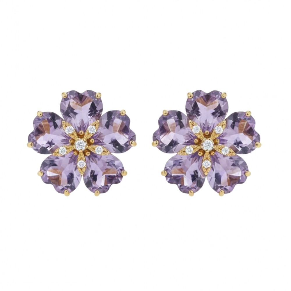 Image of Amethyst Bloom Earrings