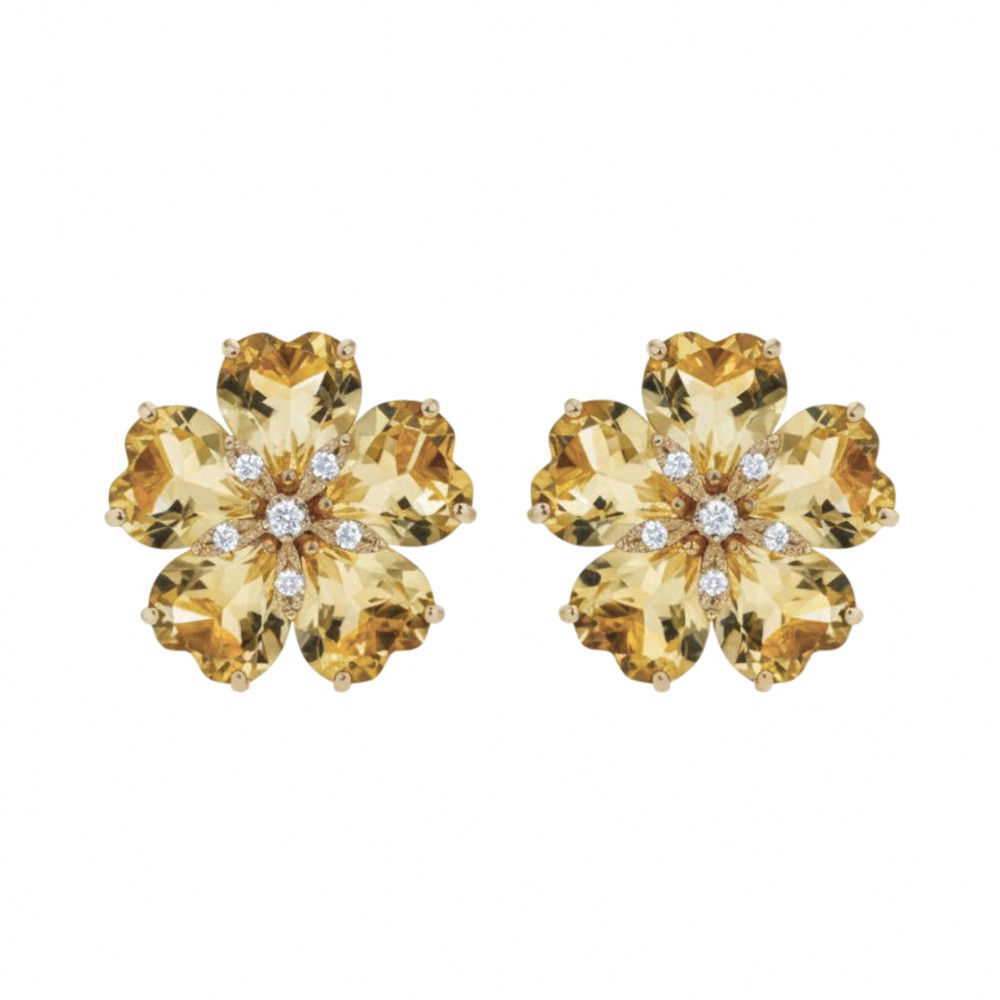 Image of Citrine Bloom Earrings