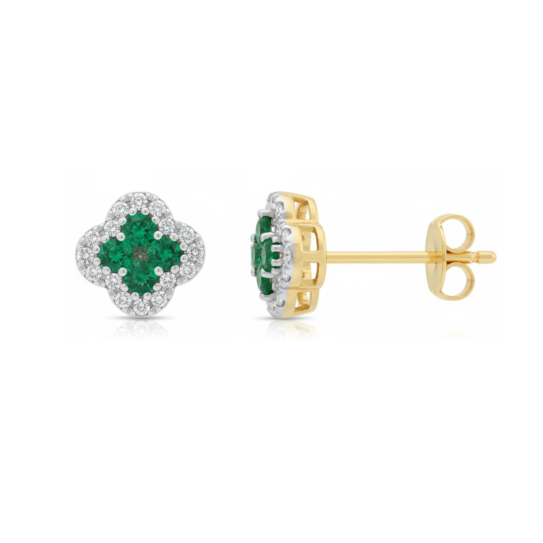 Emerald Grace Halo Earrings