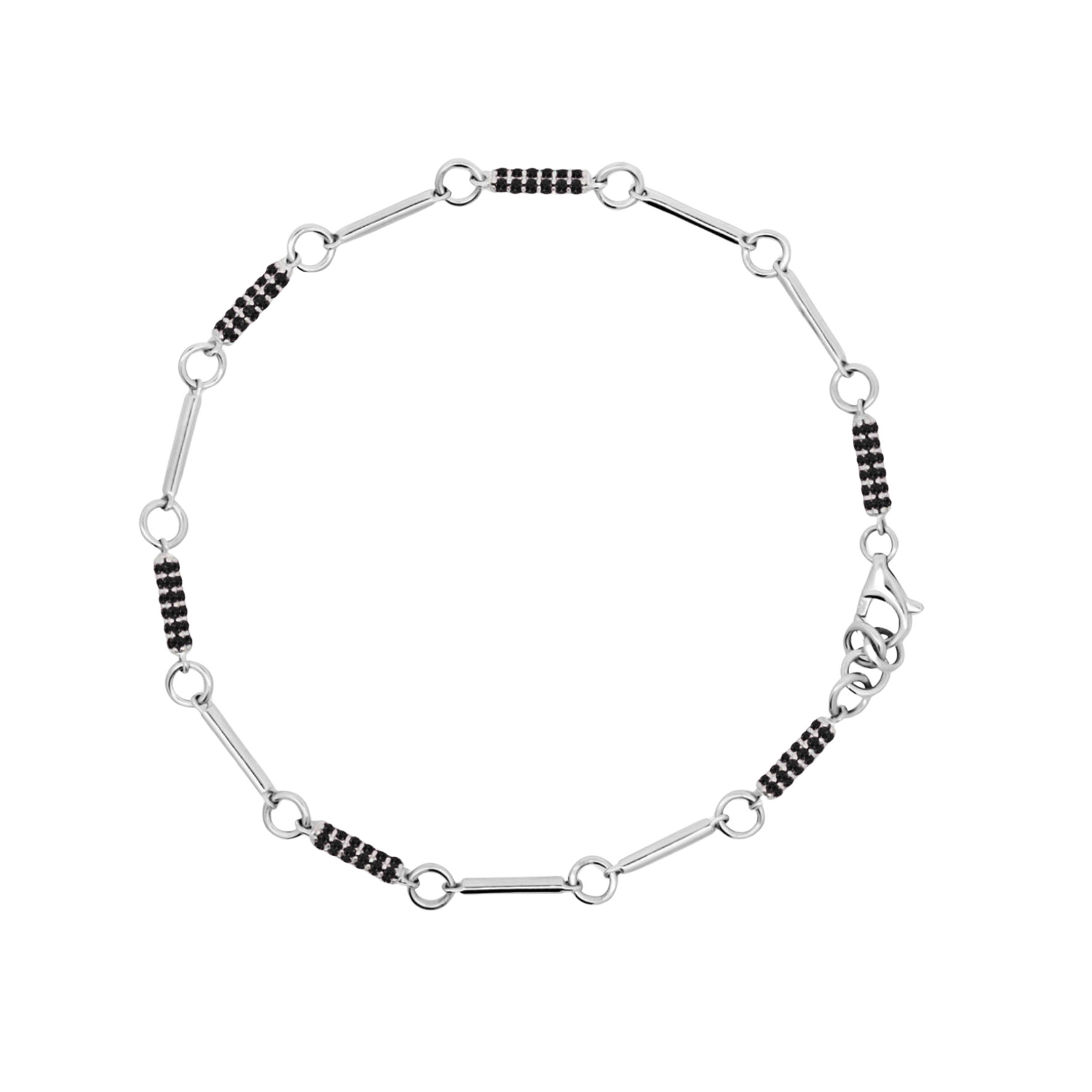 Viva Black Diamond Link Bracelet