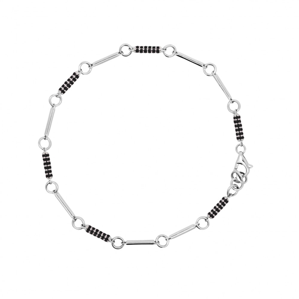 Image of Viva Black Diamond Link Bracelet