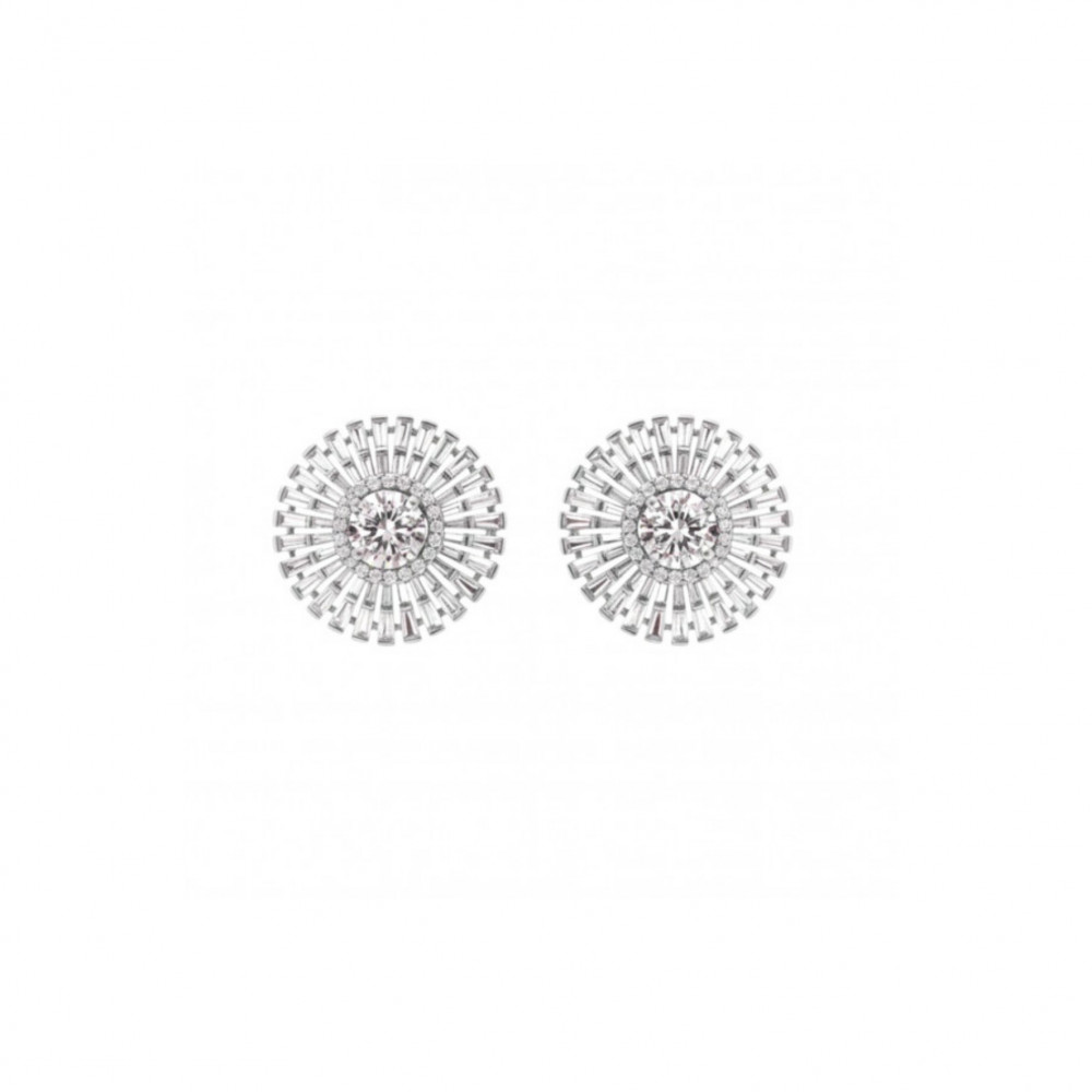 Image of Regalia Baguette &amp; Cluster Diamond Earrings