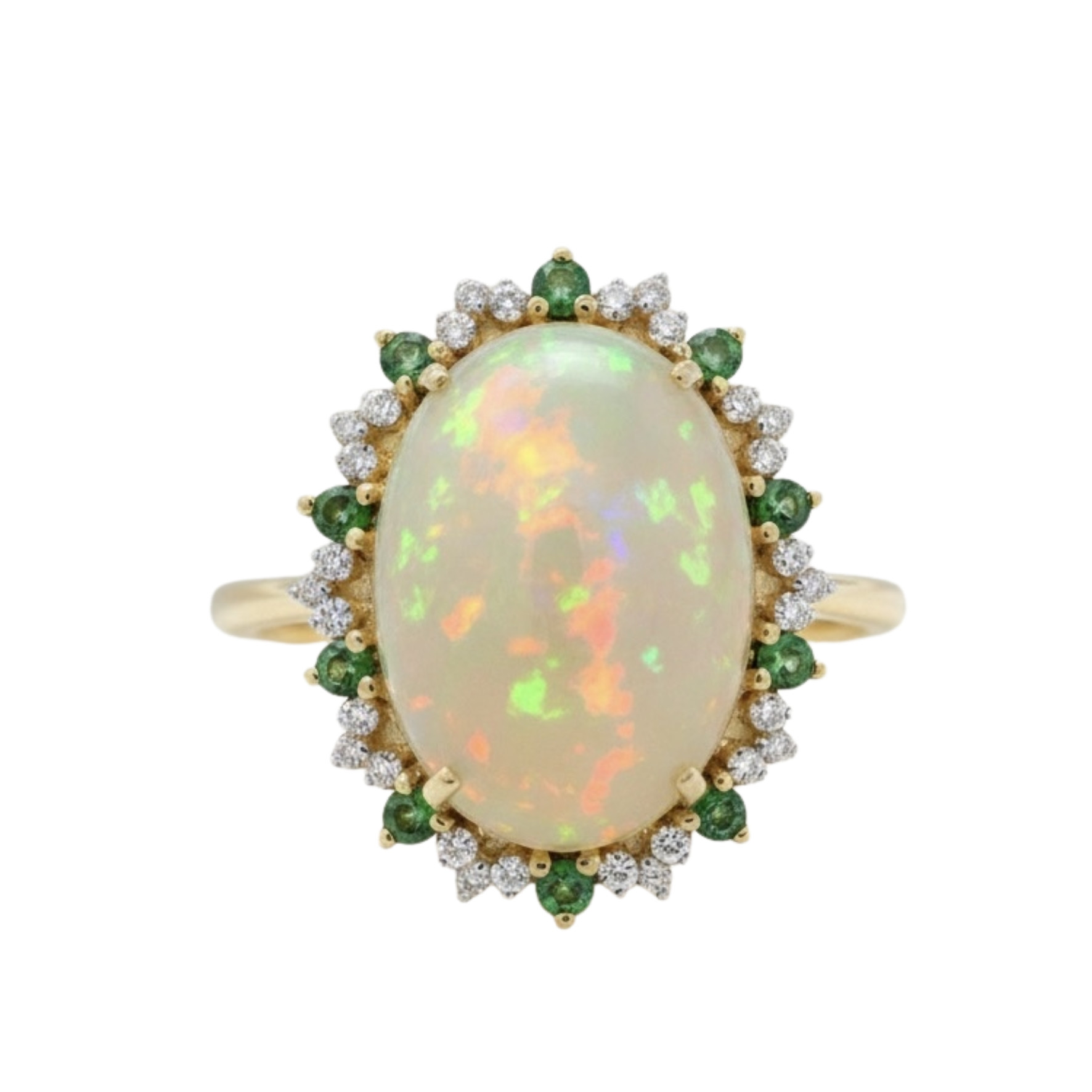 Ethereal Fire Oval Opal Ring