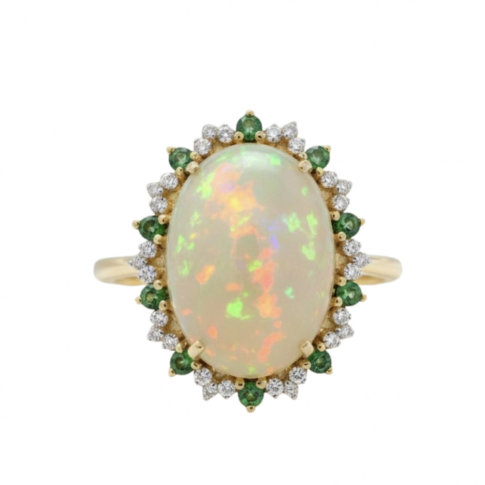 Image of Ethereal Fire Oval Opal Ring