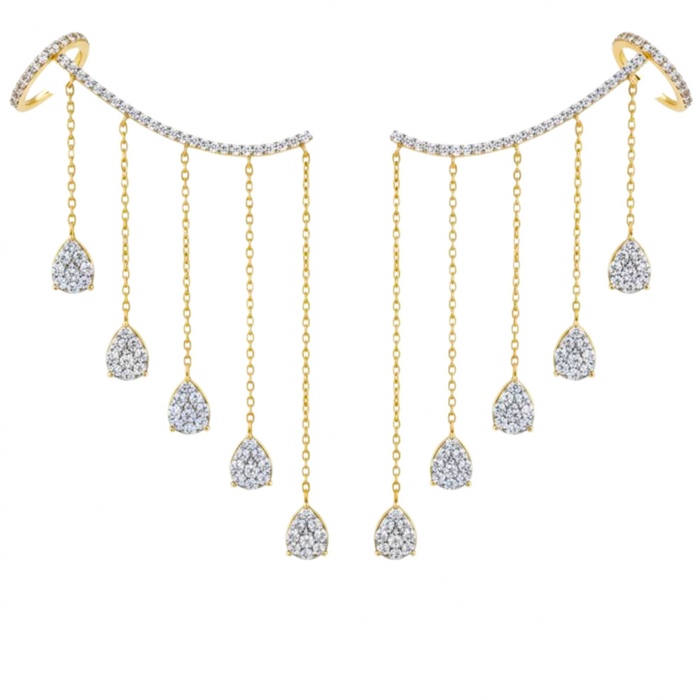 Image of Celestial Arc Long Earrings