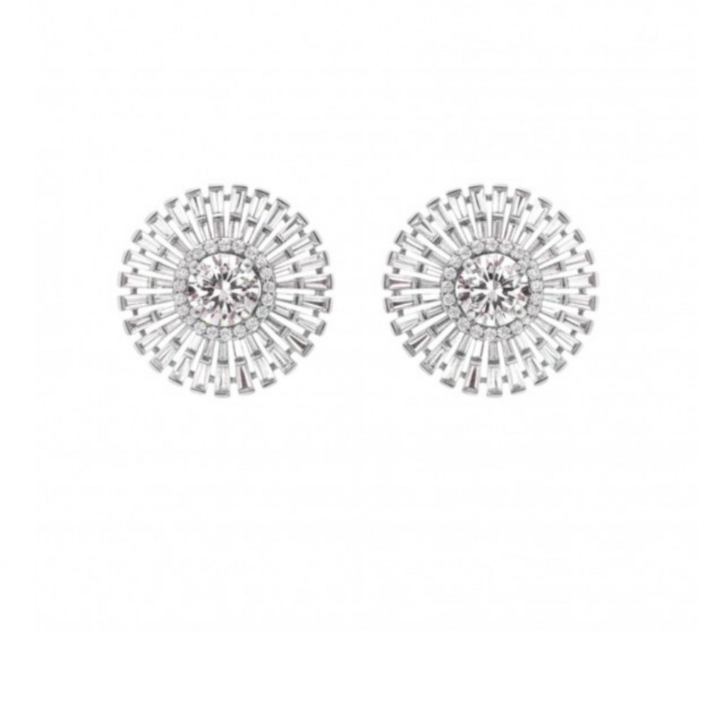 Image of Regalia Baguette &amp; Cluster Diamond Earrings