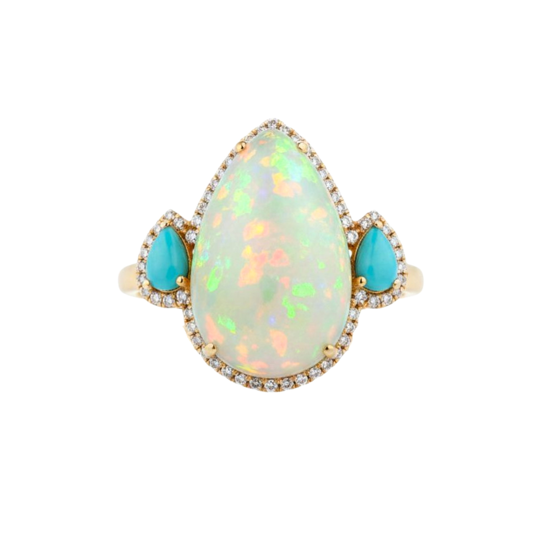 Pear Glow Opal Ring