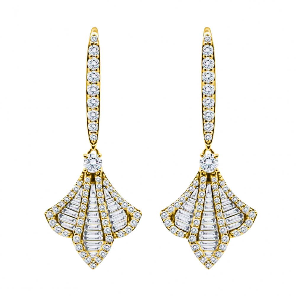 Image of Elysia Petal Diamond Earrings