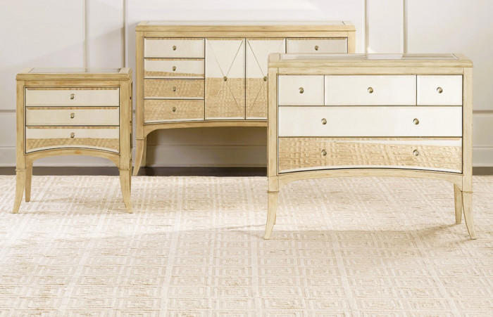Luxury chest of drawers in a bedroom decor.