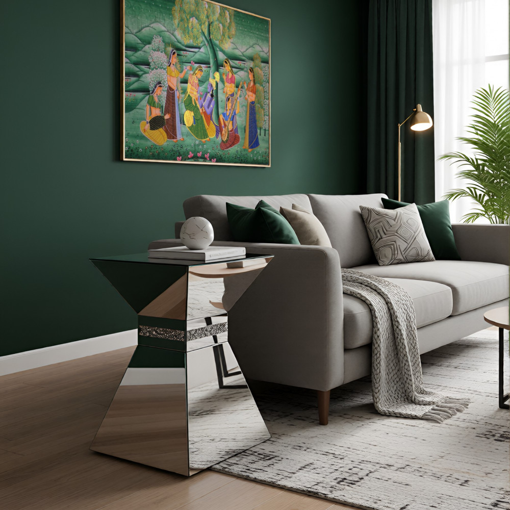 SYDNEY EMERALD Mirrored Pedestal