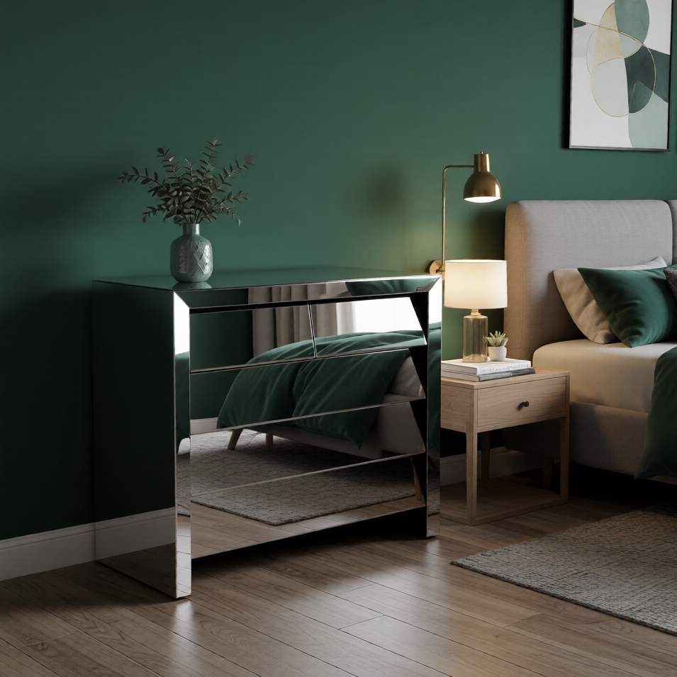 SYDNEY EMERALD Mirrored Cabinet