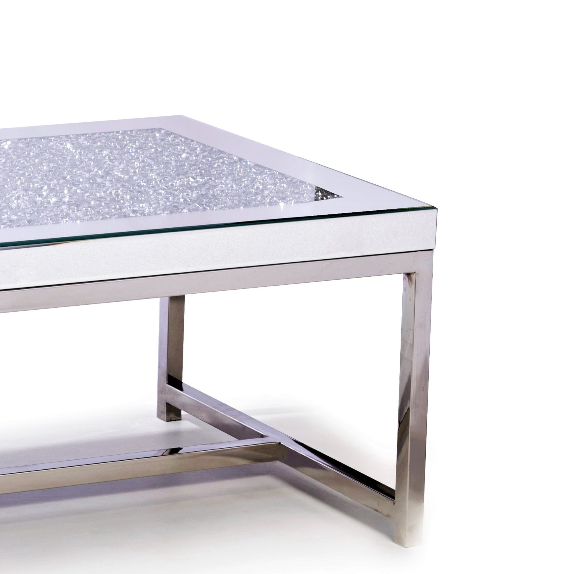 GEM Mirrored Crushed Diamond Coffee Table