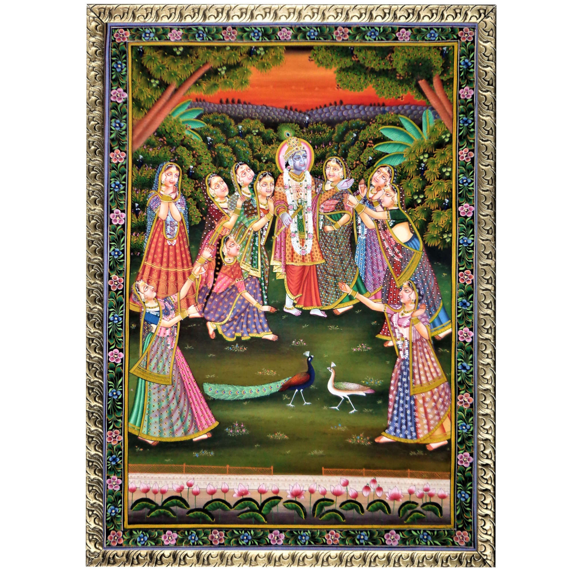 Vrindavan Ras Gold Painting