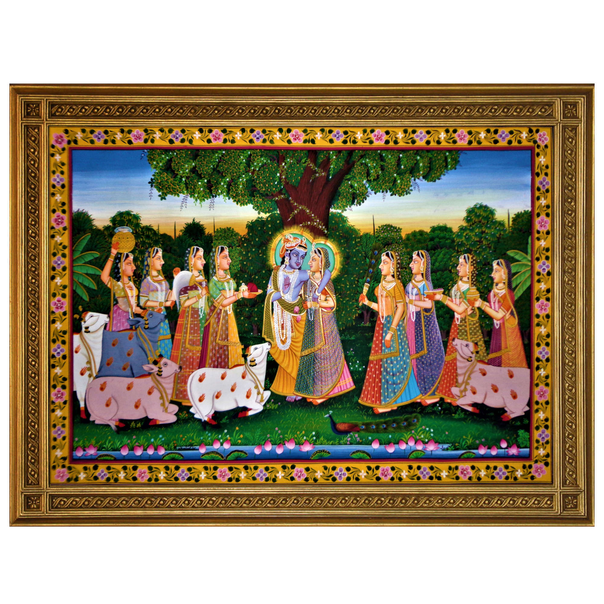 Vrindavan Ras Gold Painting