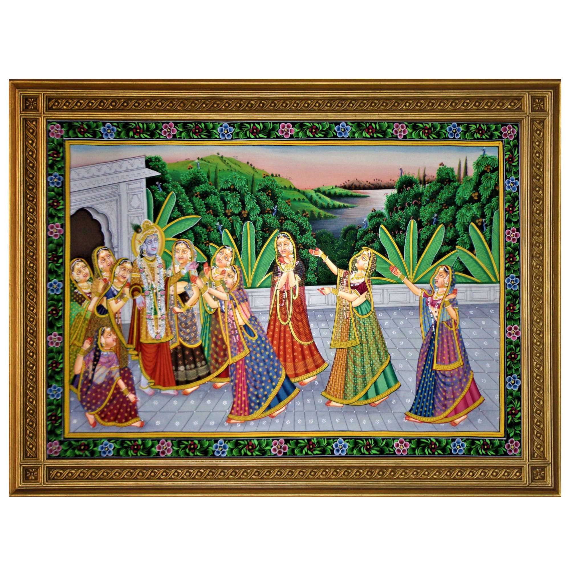 Vrindavan Ras Gold Painting