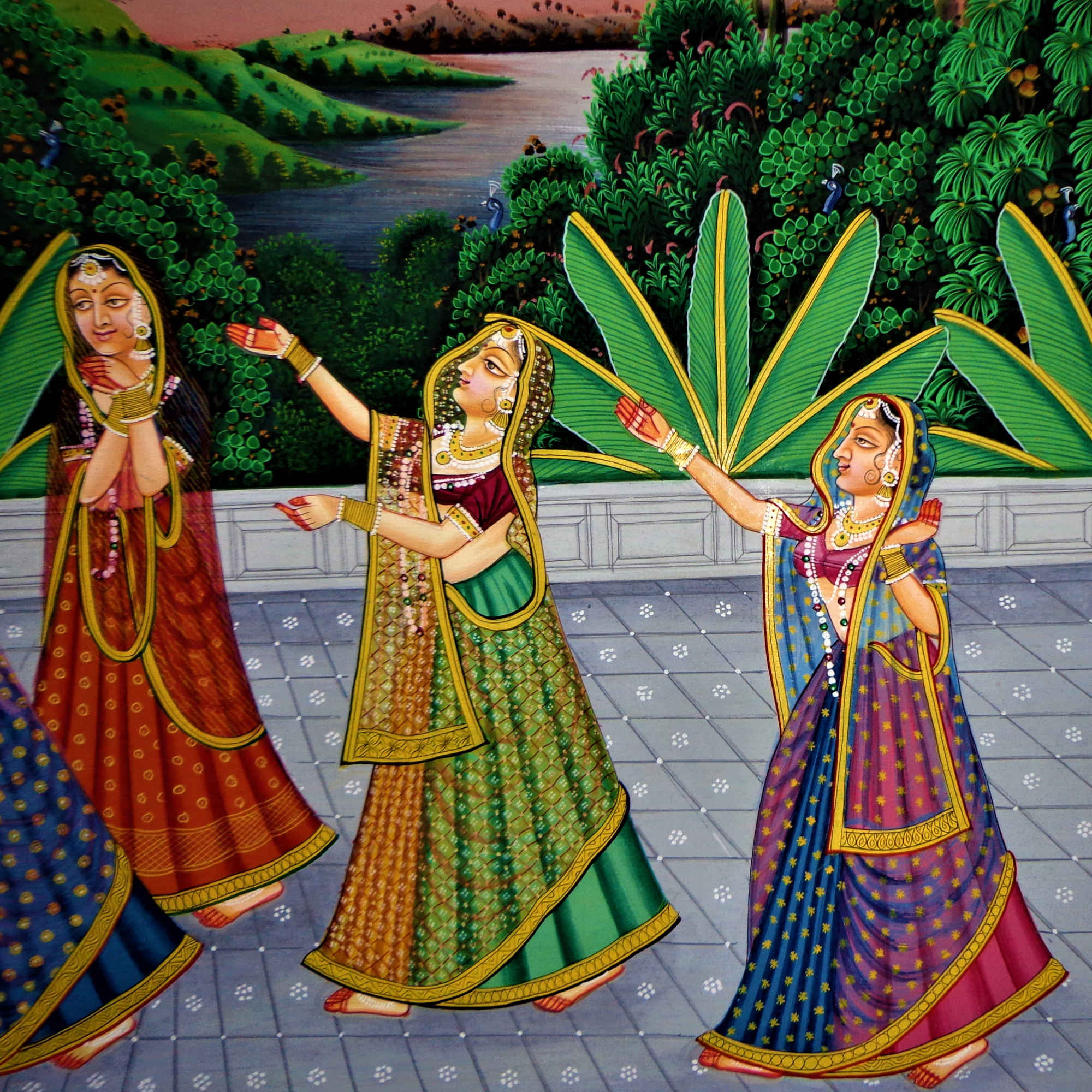 Vrindavan Ras Gold Painting