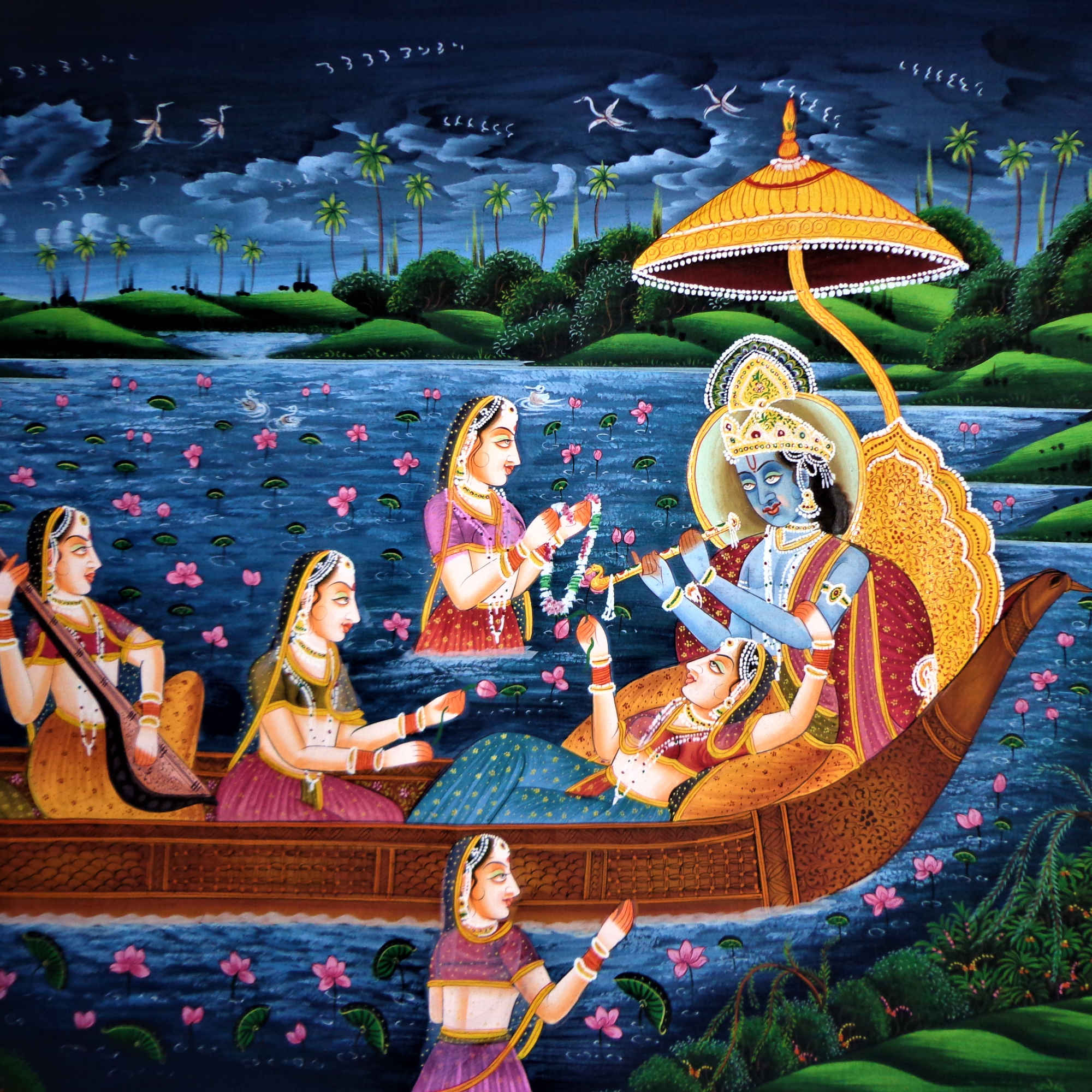 Vrindavan Ras Gold Painting