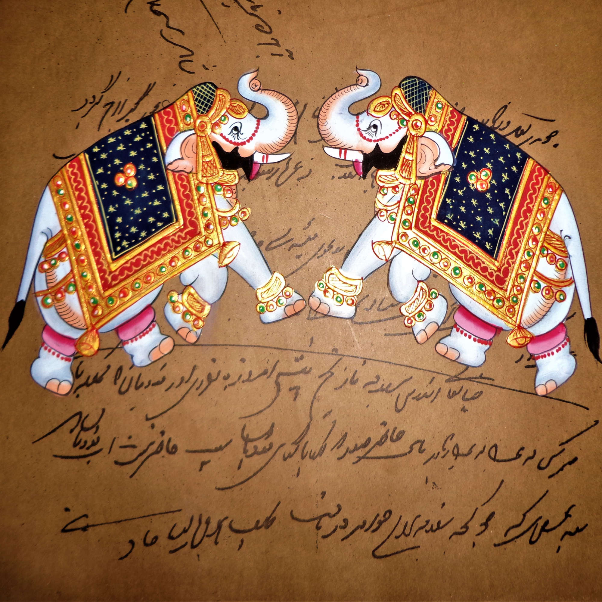 AVIVANA Stamp Paper Painting featuring miniature art