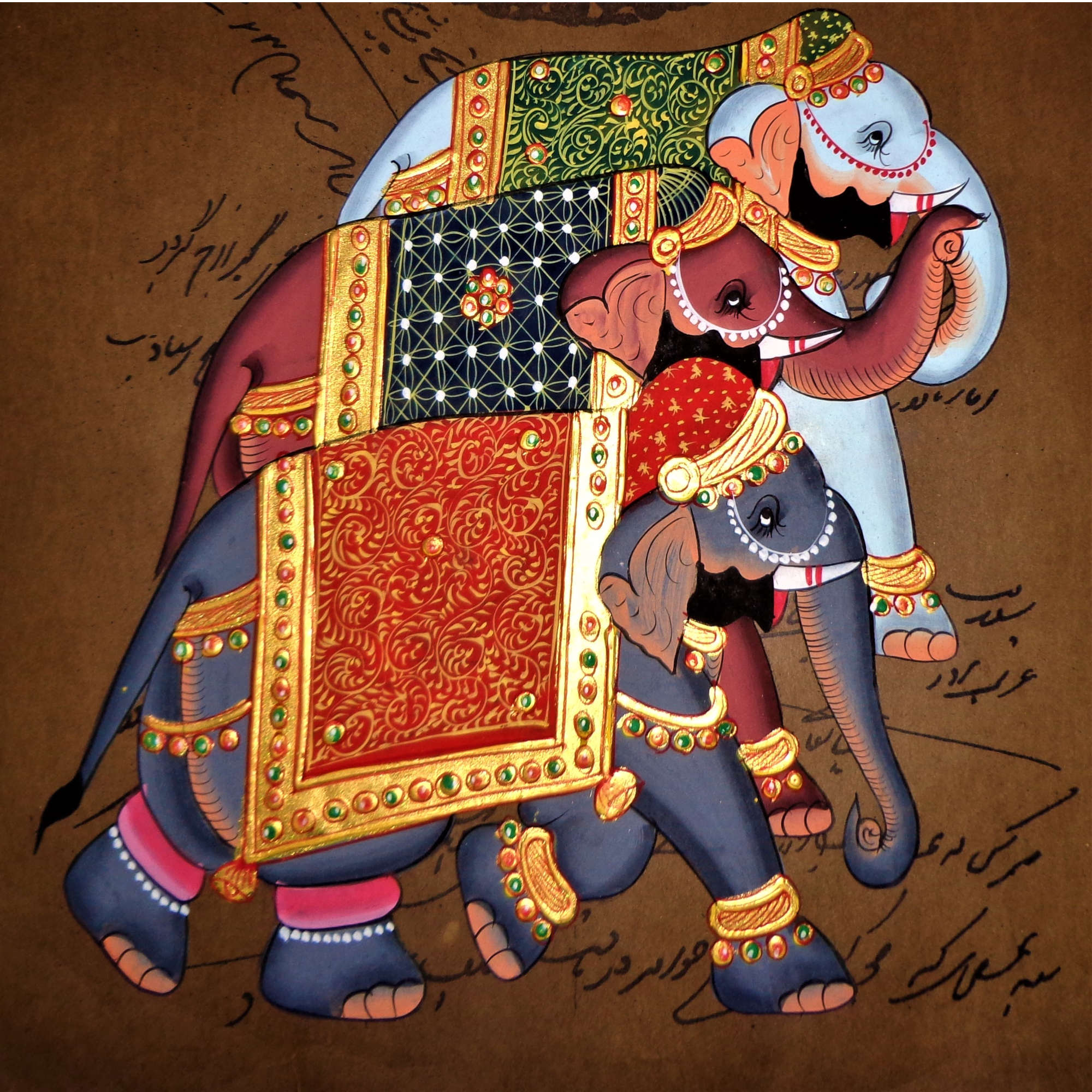 AVIVANA Stamp Paper Painting featuring miniature art