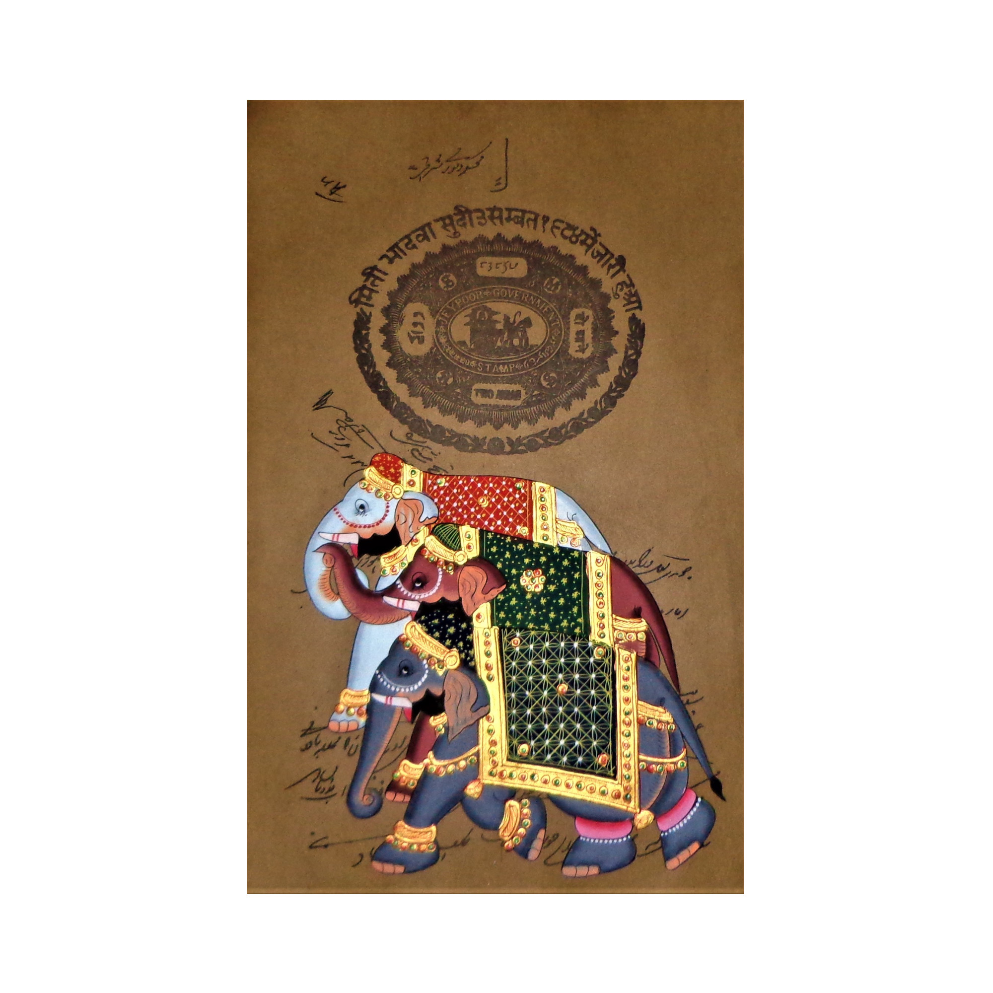 AVIVANA Stamp Paper Painting featuring miniature art