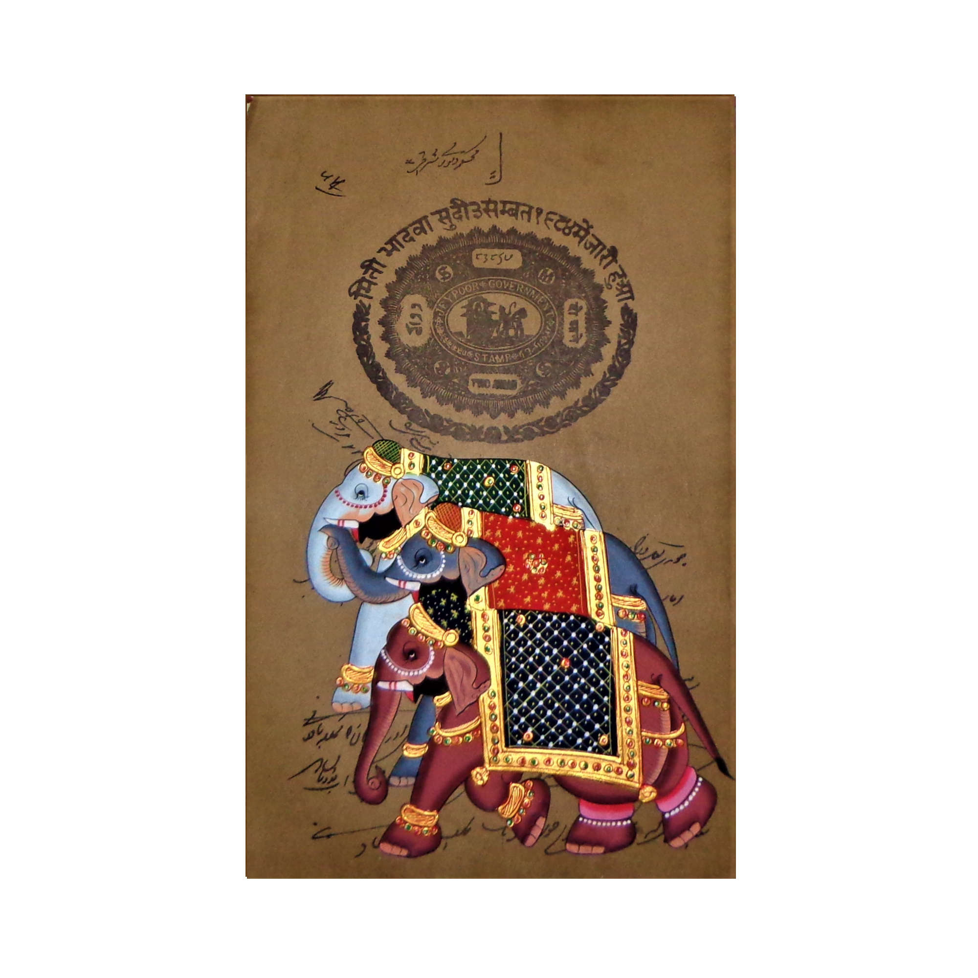 AVIVANA Stamp Paper Painting featuring miniature art