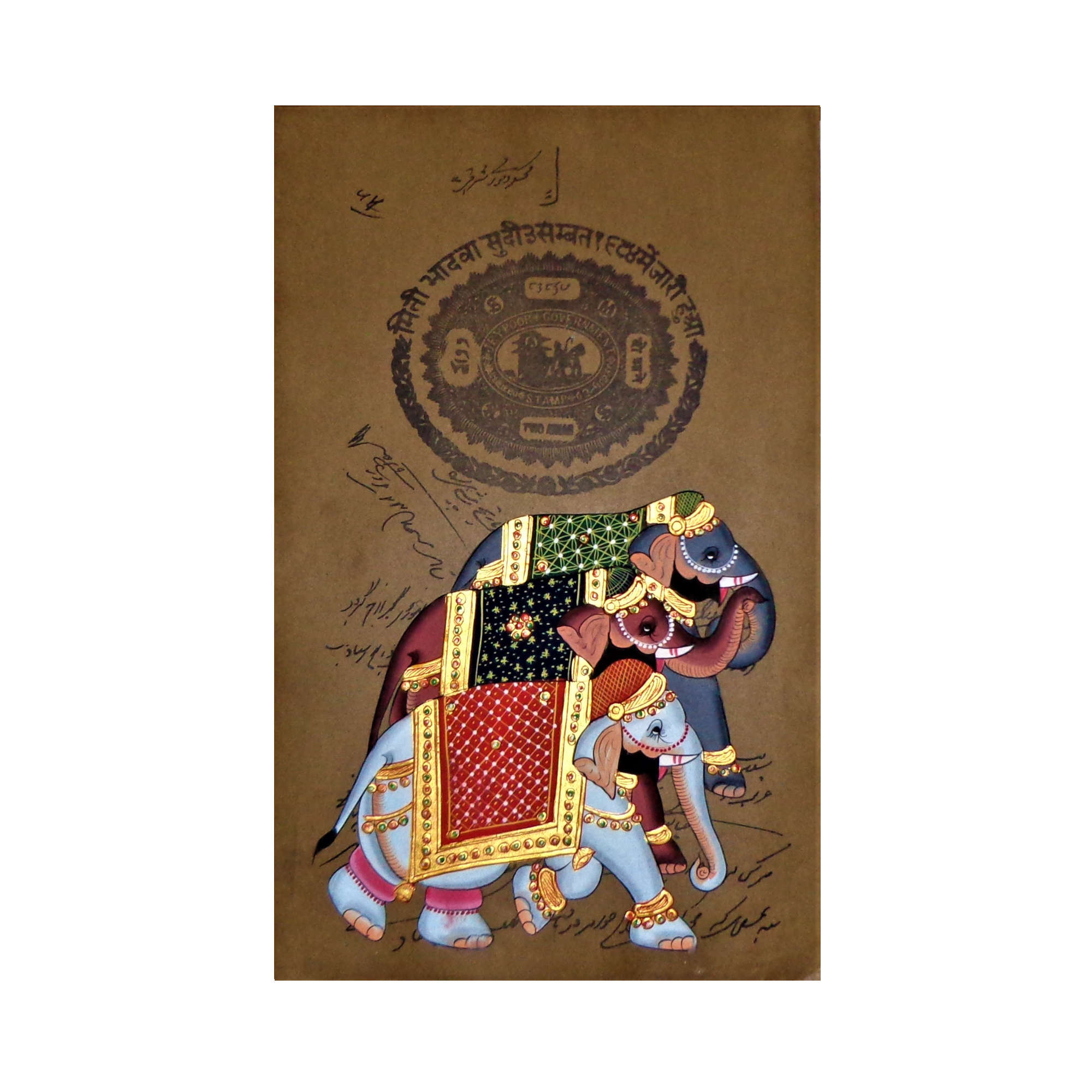 AVIVANA Stamp Paper Painting featuring miniature art