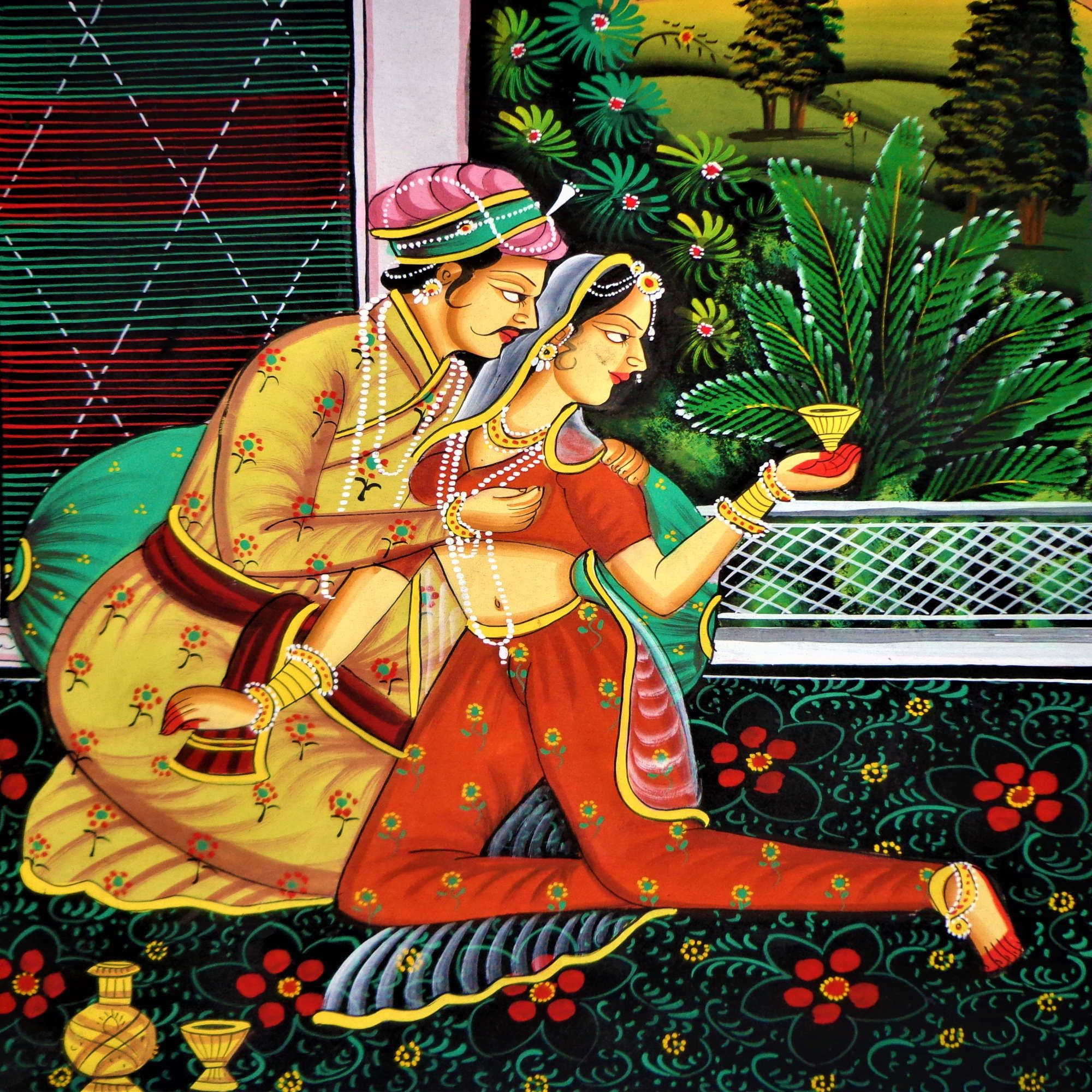 Tales Of Revelry Miniature Art Rajasthani Painting - MA13