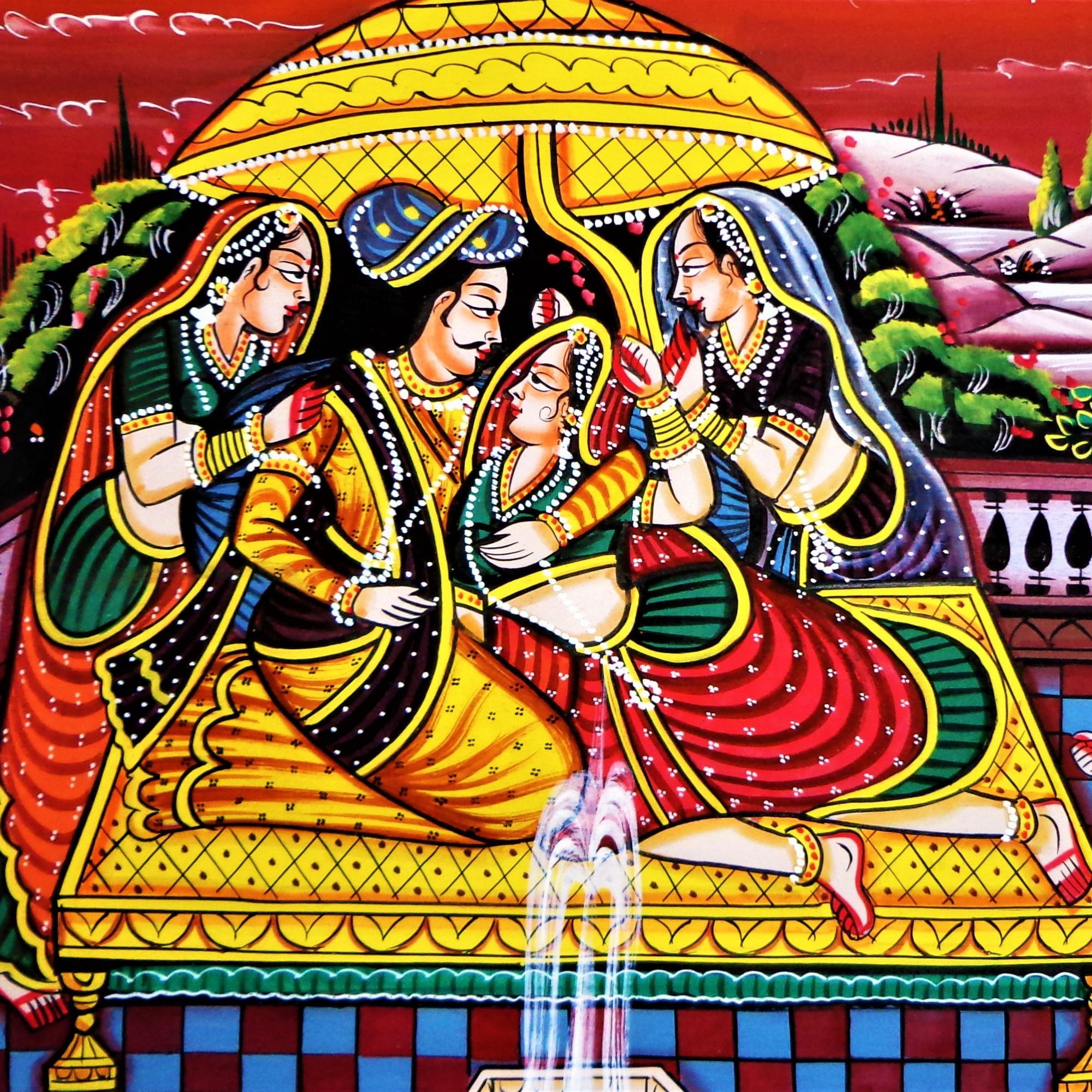 Royal Rajgharana Miniature Art Rajasthani Painting