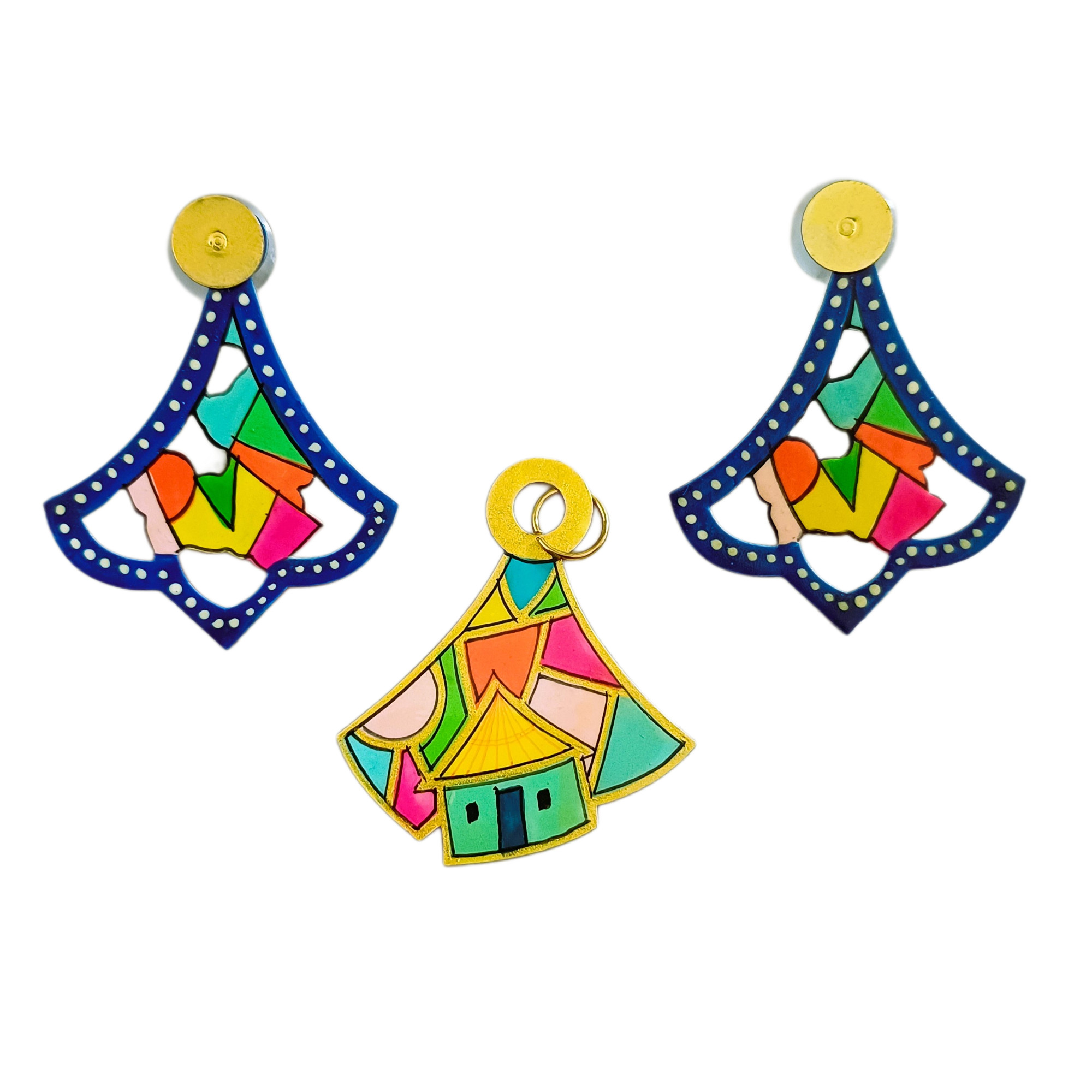 Handcrafted Pendant Earring Jewelry by AVIVANA