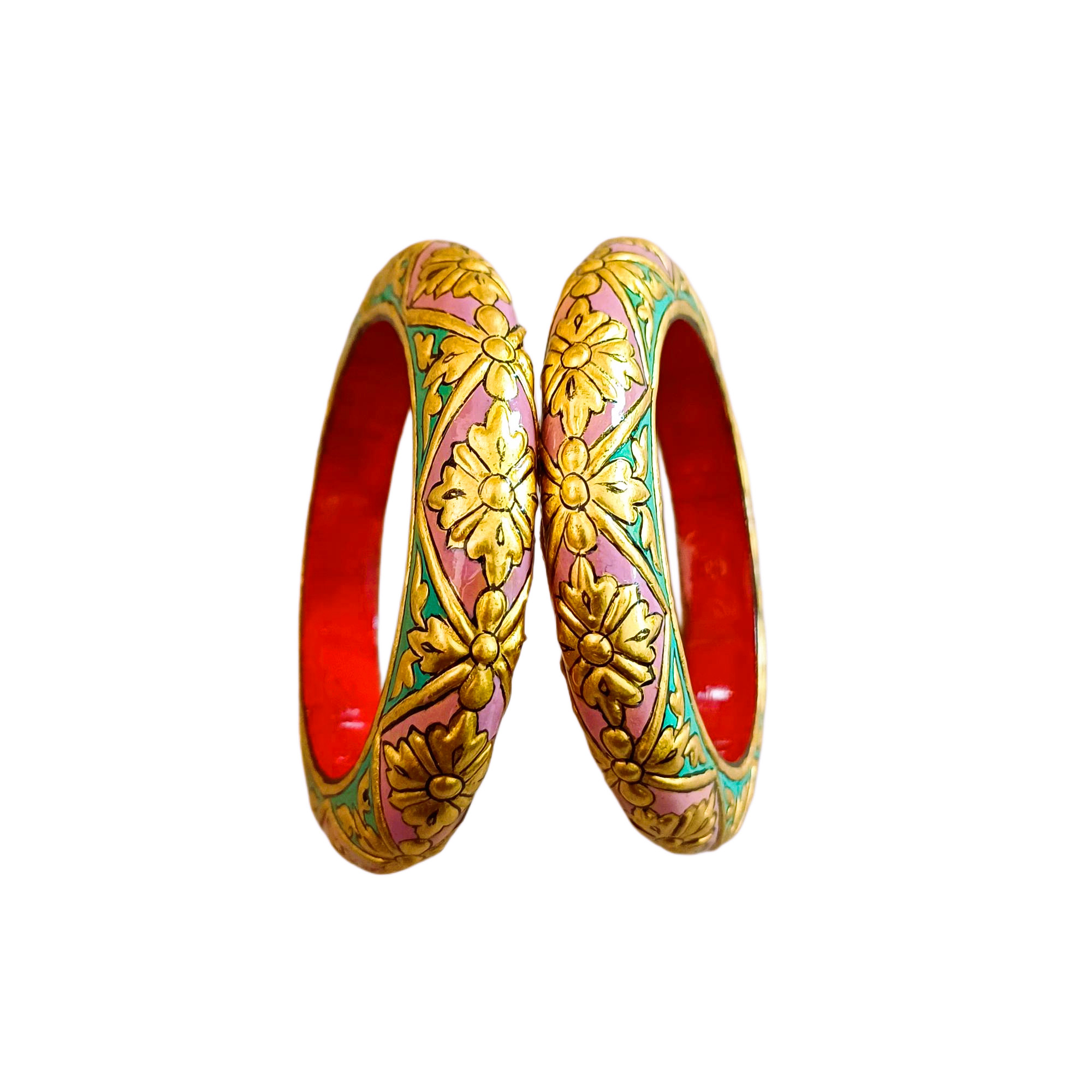 URAVI Gold Work Bracelet Bangles - UAJ20
