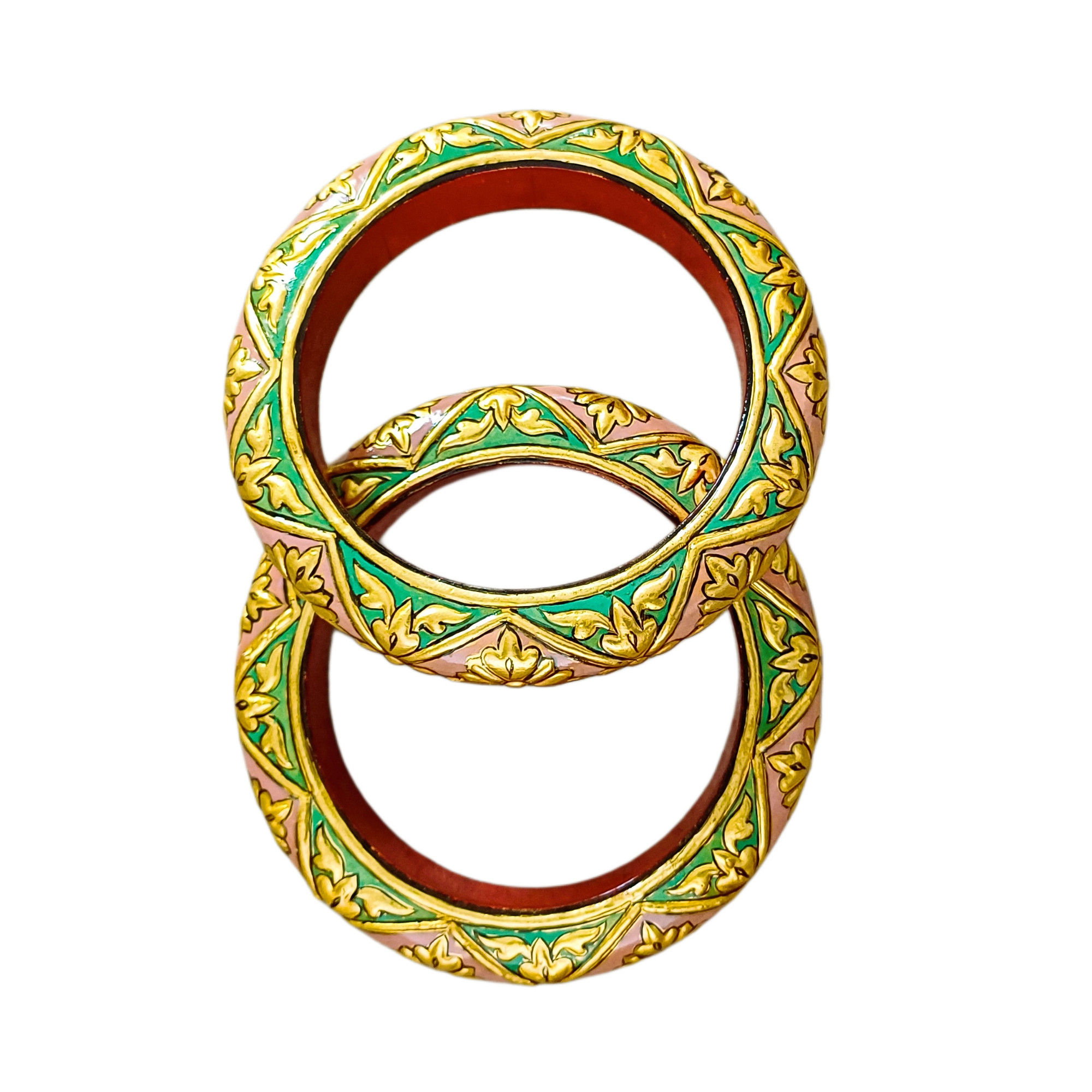 URAVI Gold Work Bracelet Bangles - UAJ20