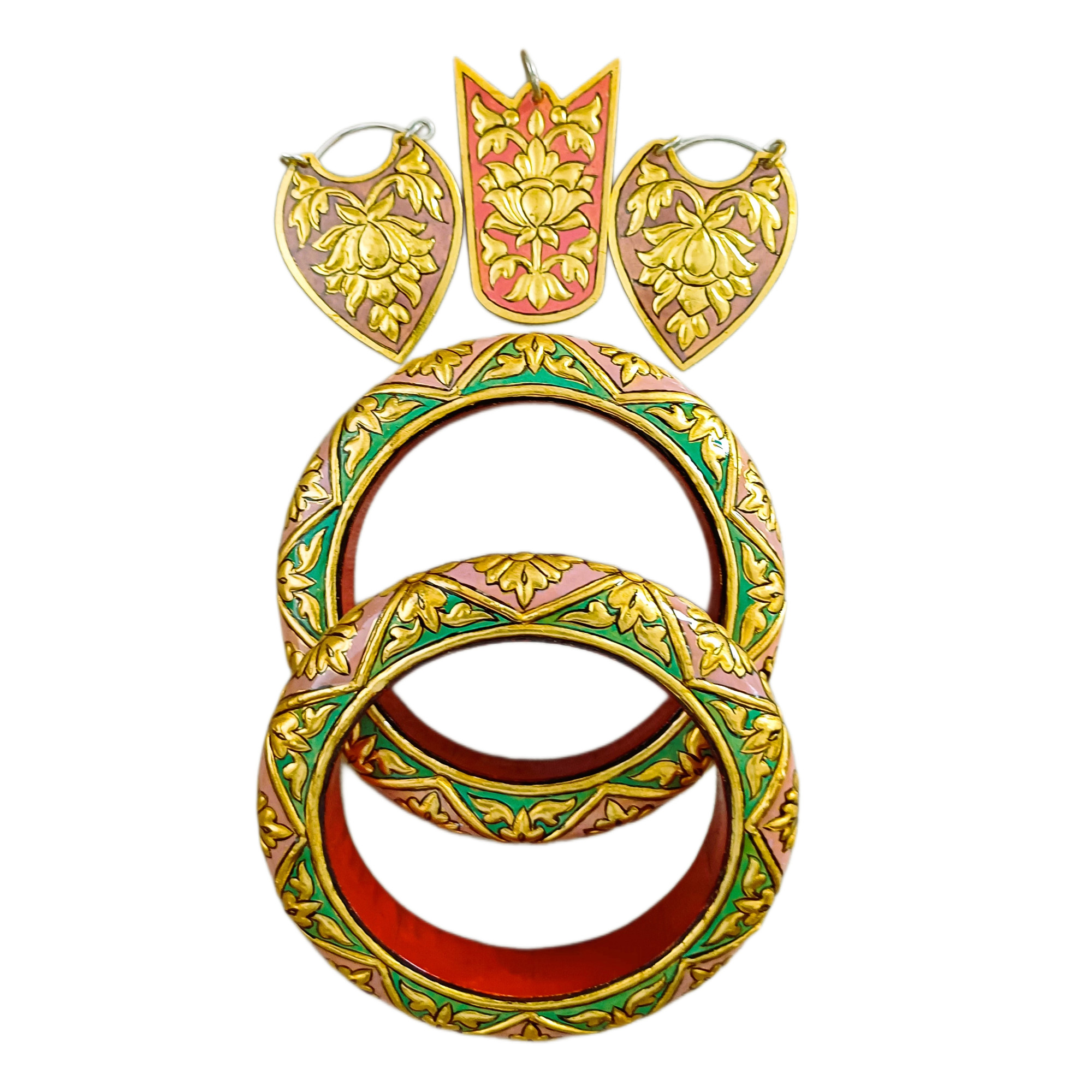 URAVI Gold Work Bracelet Bangles   - UAJ20