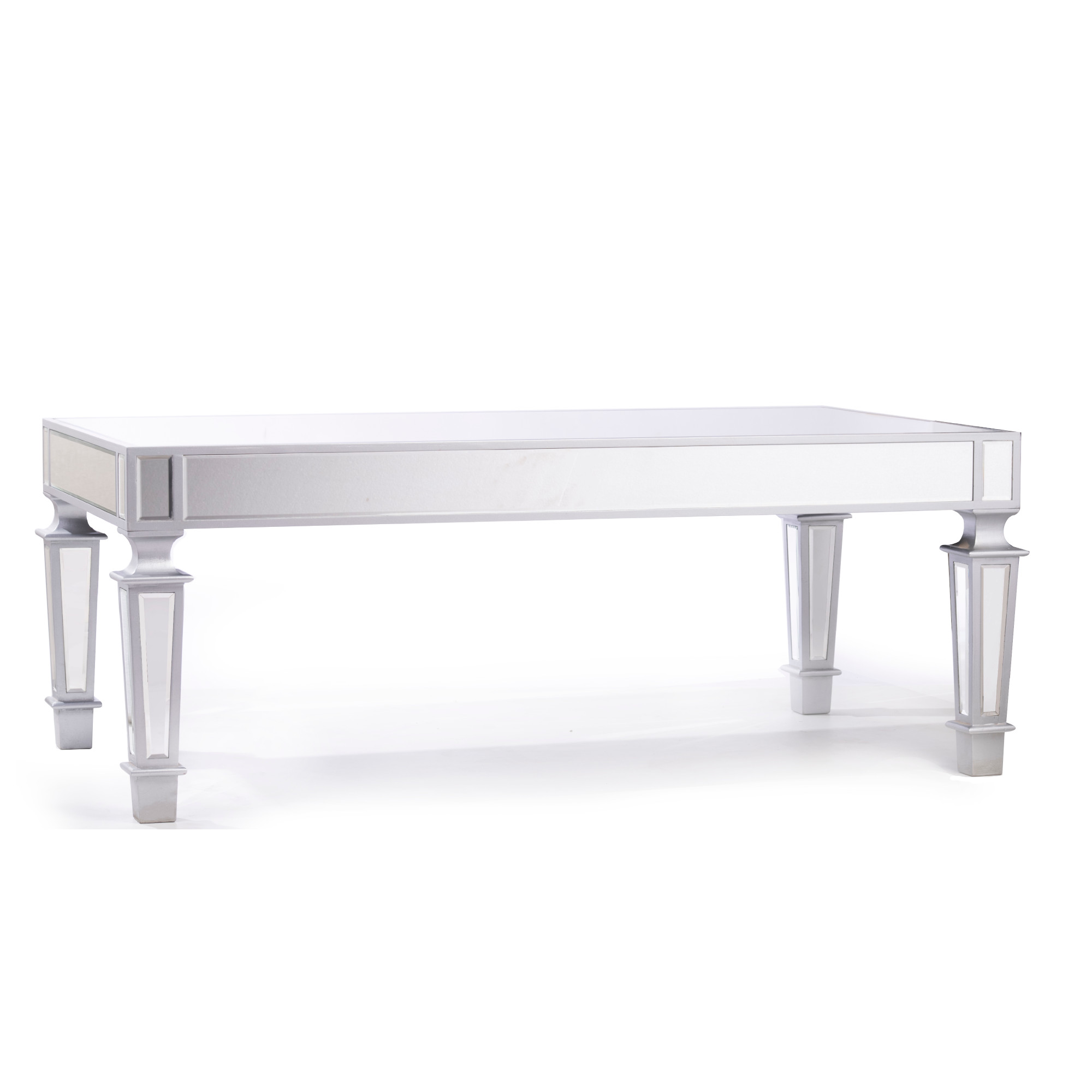 DEVINA Metallic Mirrored Coffee Table
