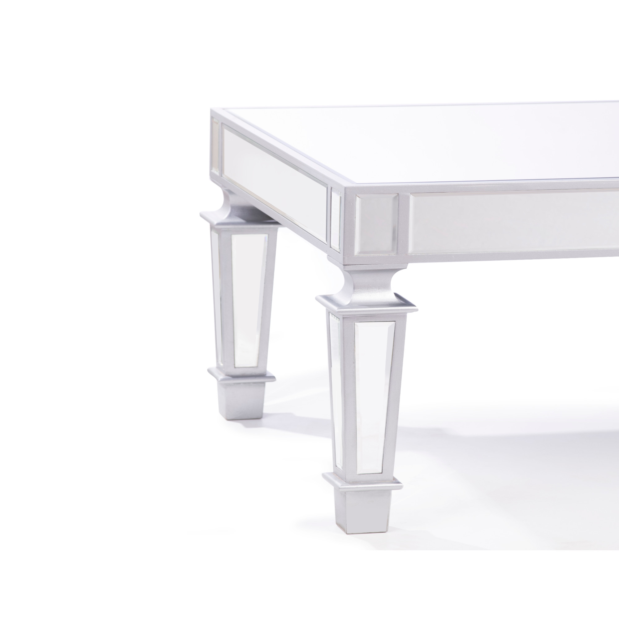 DEVINA Metallic Mirrored Coffee Table
