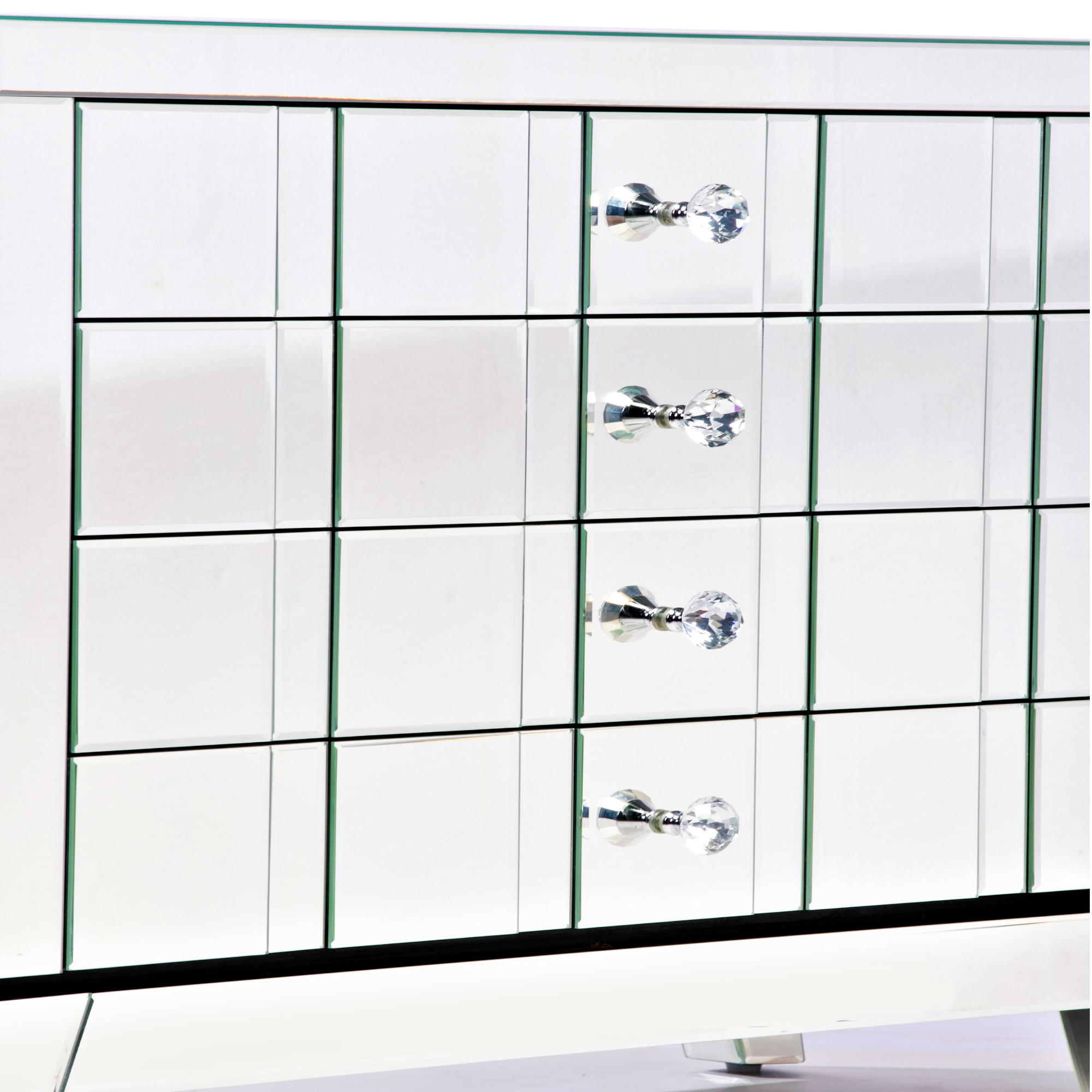 DEVINA Mirrored Sideboard Cabinet Highboy