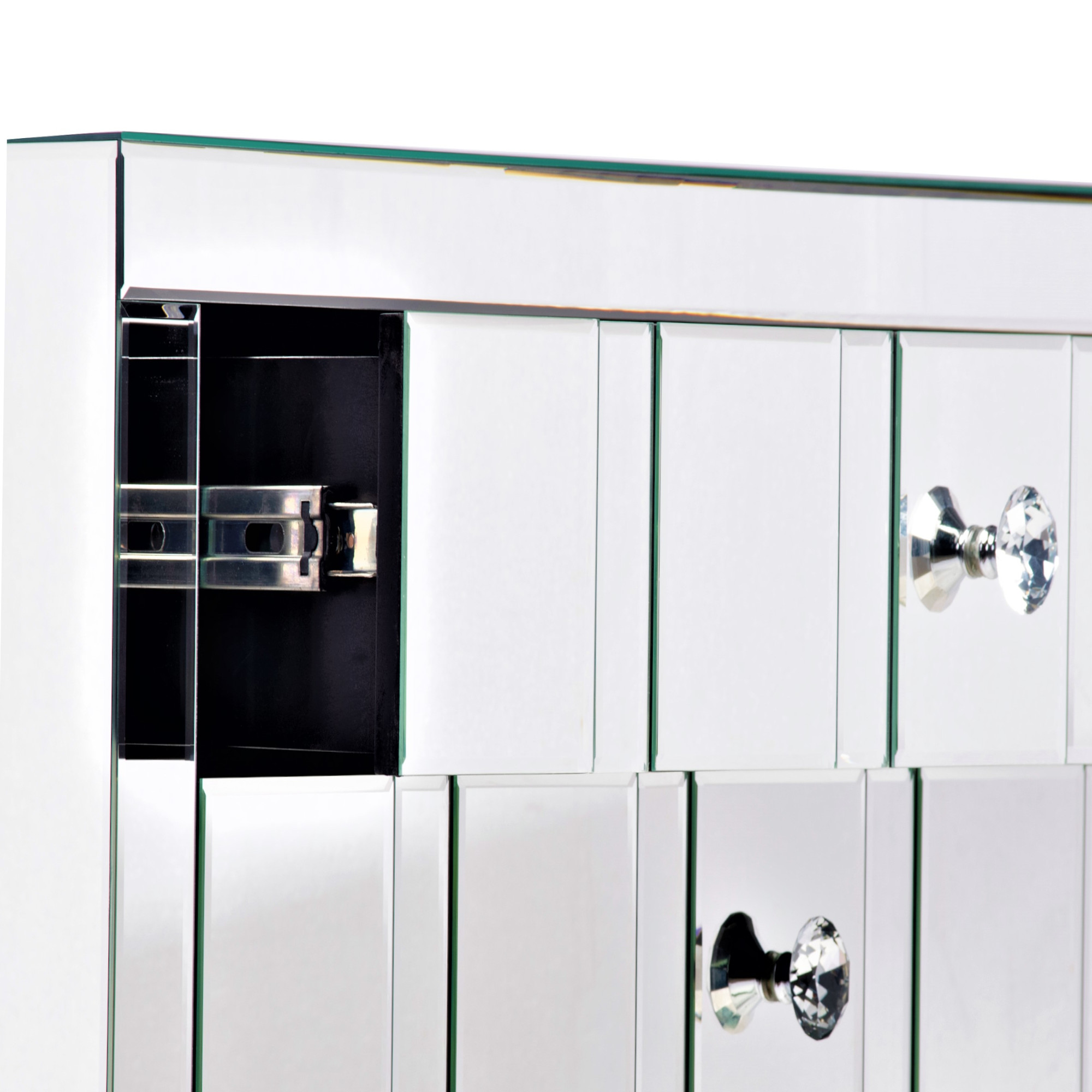 DEVINA Mirrored Sideboard Cabinet Highboy