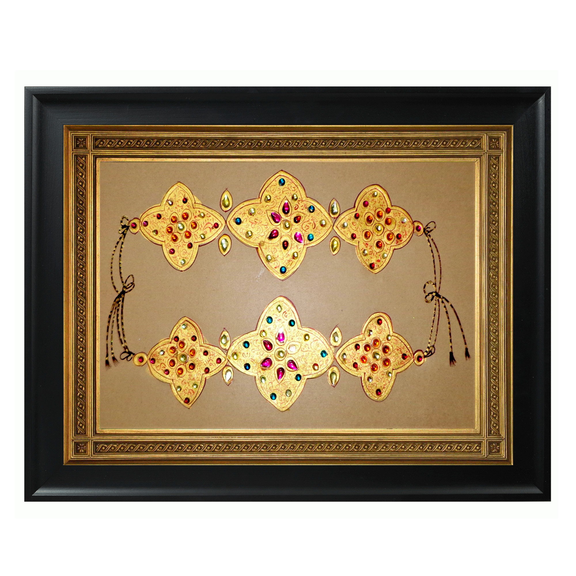AVIVANA Tribal Jewelry Painting Handcrafted Wall Art - TJ02