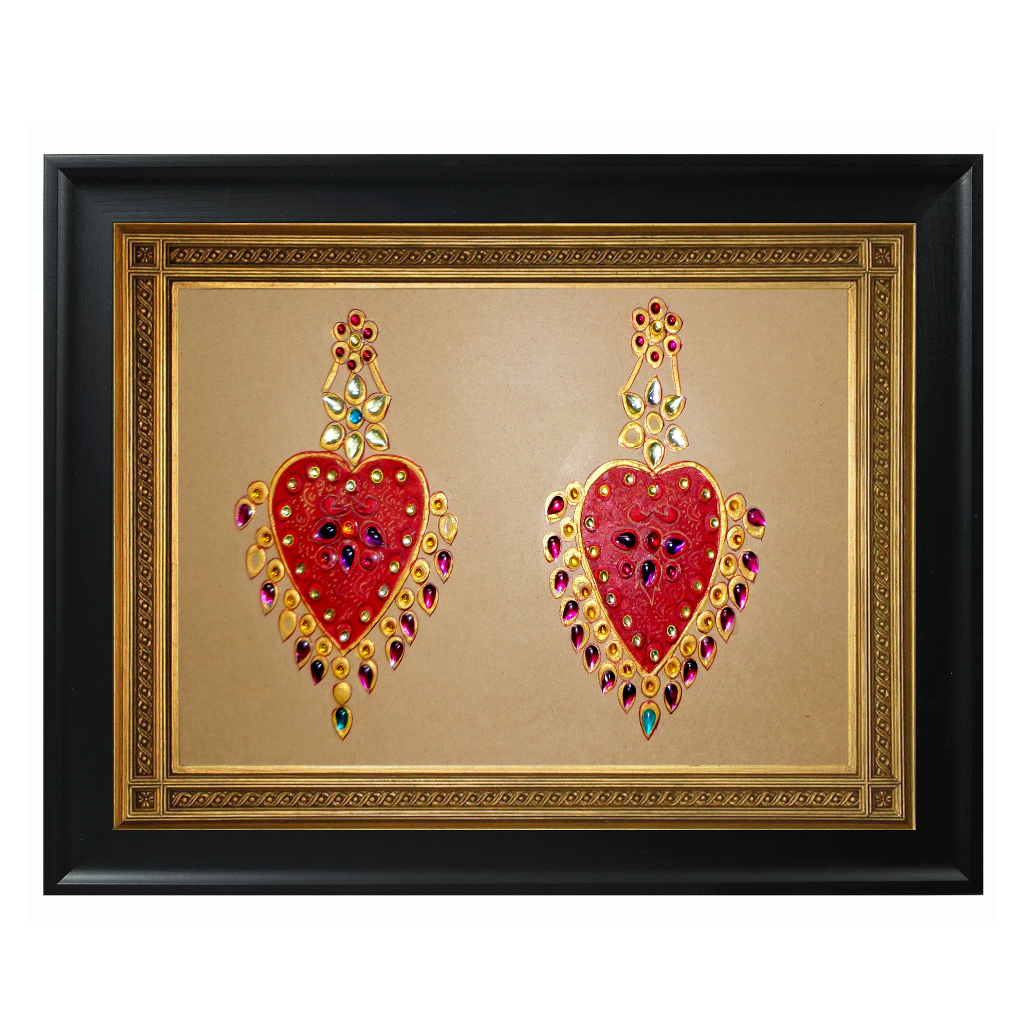 AVIVANA Tribal Jewelry Painting Handcrafted Wall Art - TJ03