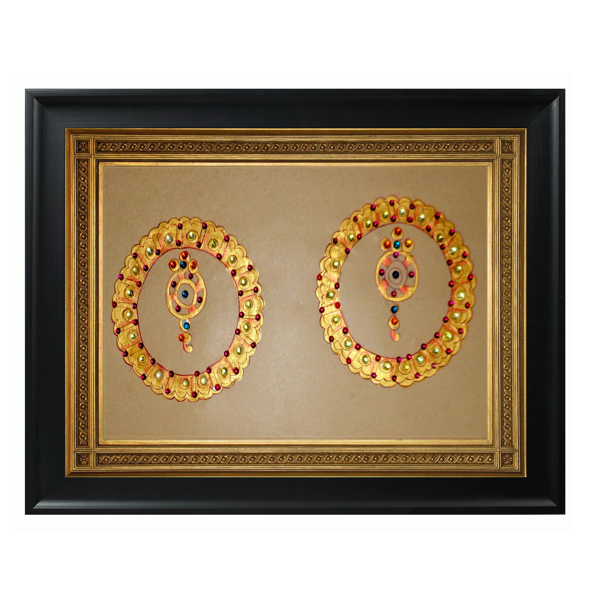 AVIVANA Tribal Jewelry Painting Handcrafted Wall Art - TJ05