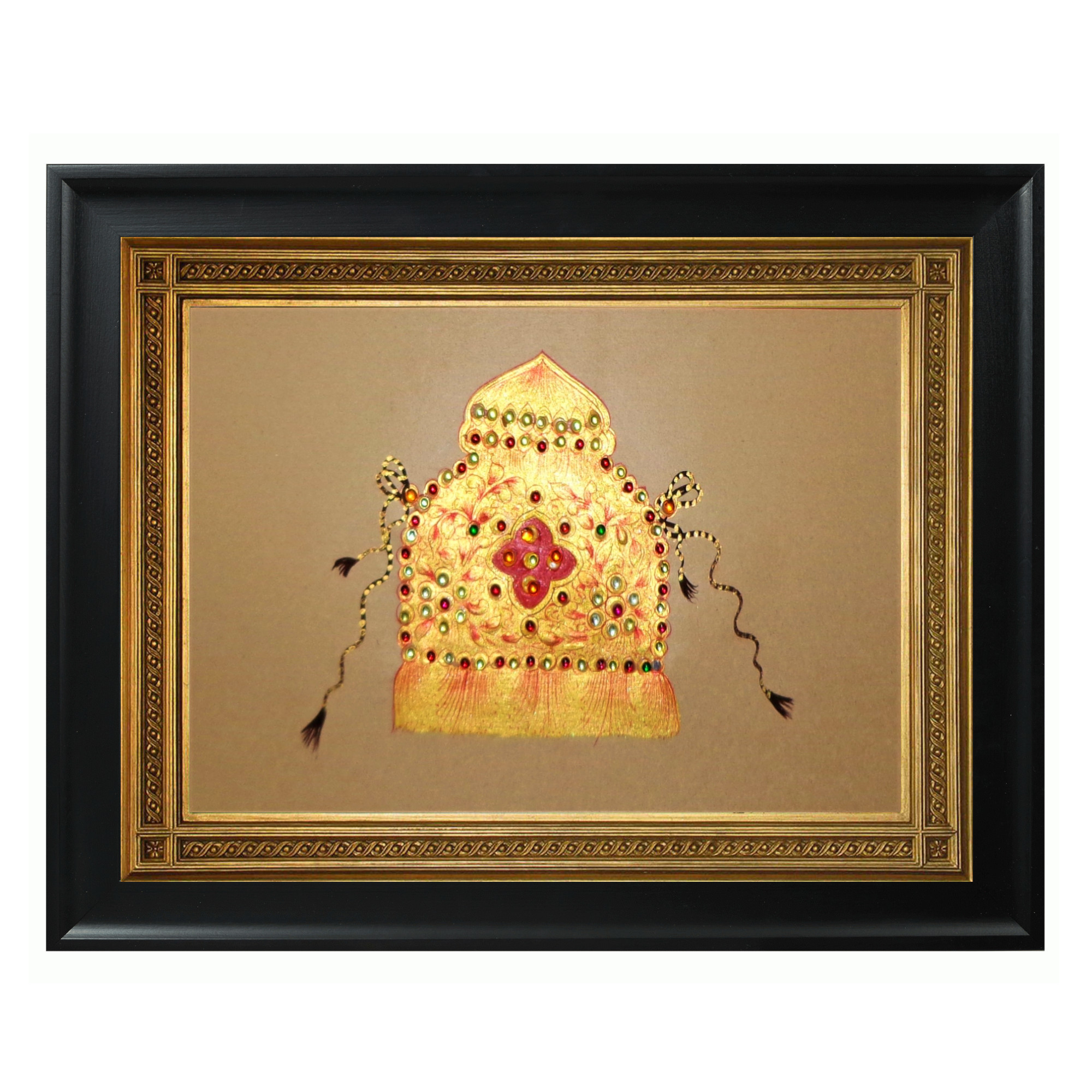 AVIVANA Tribal Jewelry Painting Handcrafted Wall Art - TJ07