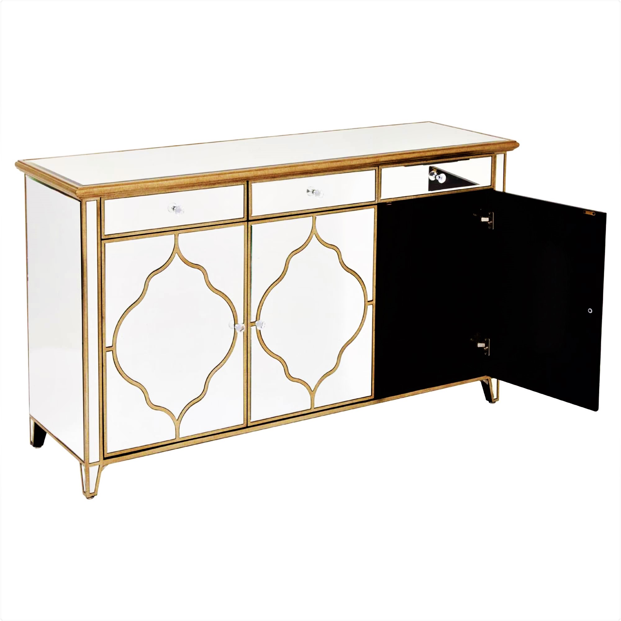 LUNA Mirrored Sideboard Cabinet
