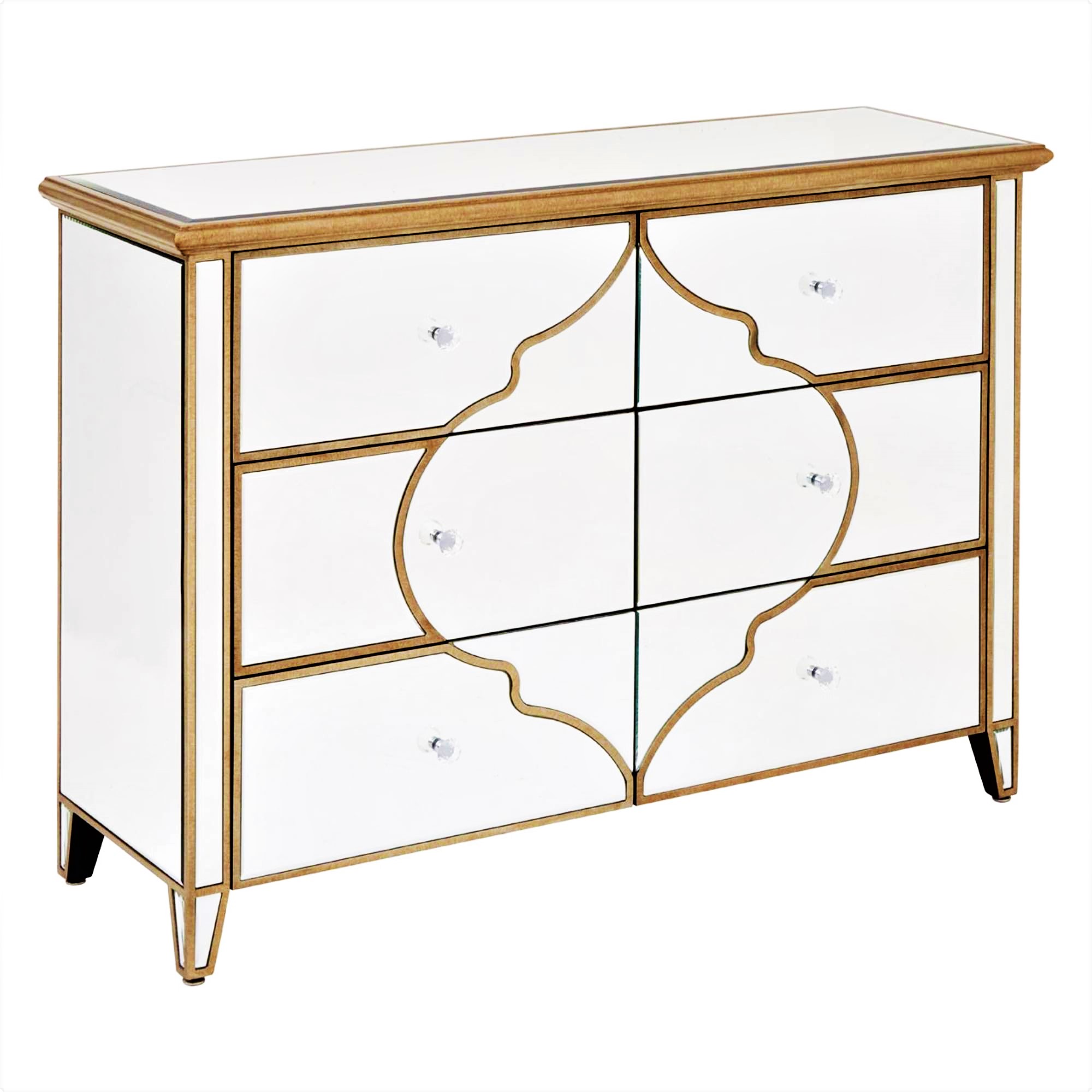 LUNA Mirrored Sideboard Highboy
