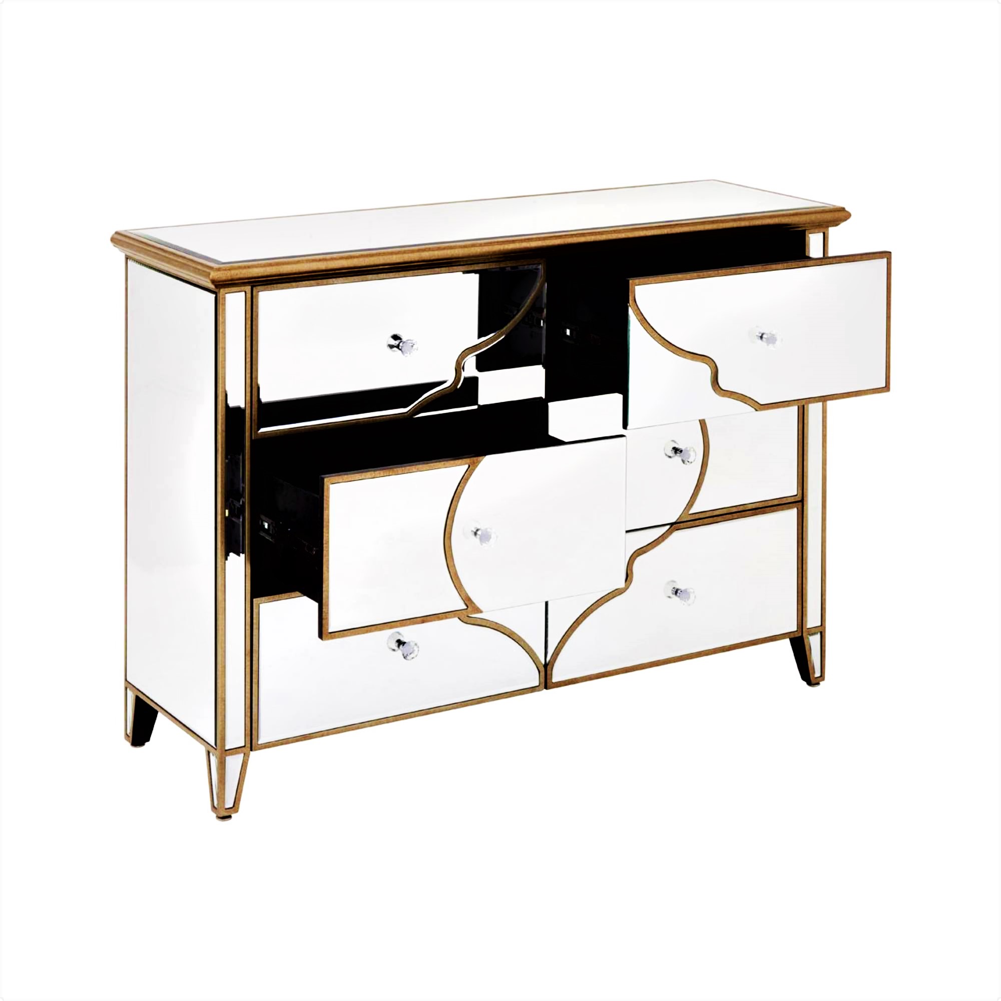 LUNA Mirrored Sideboard Highboy