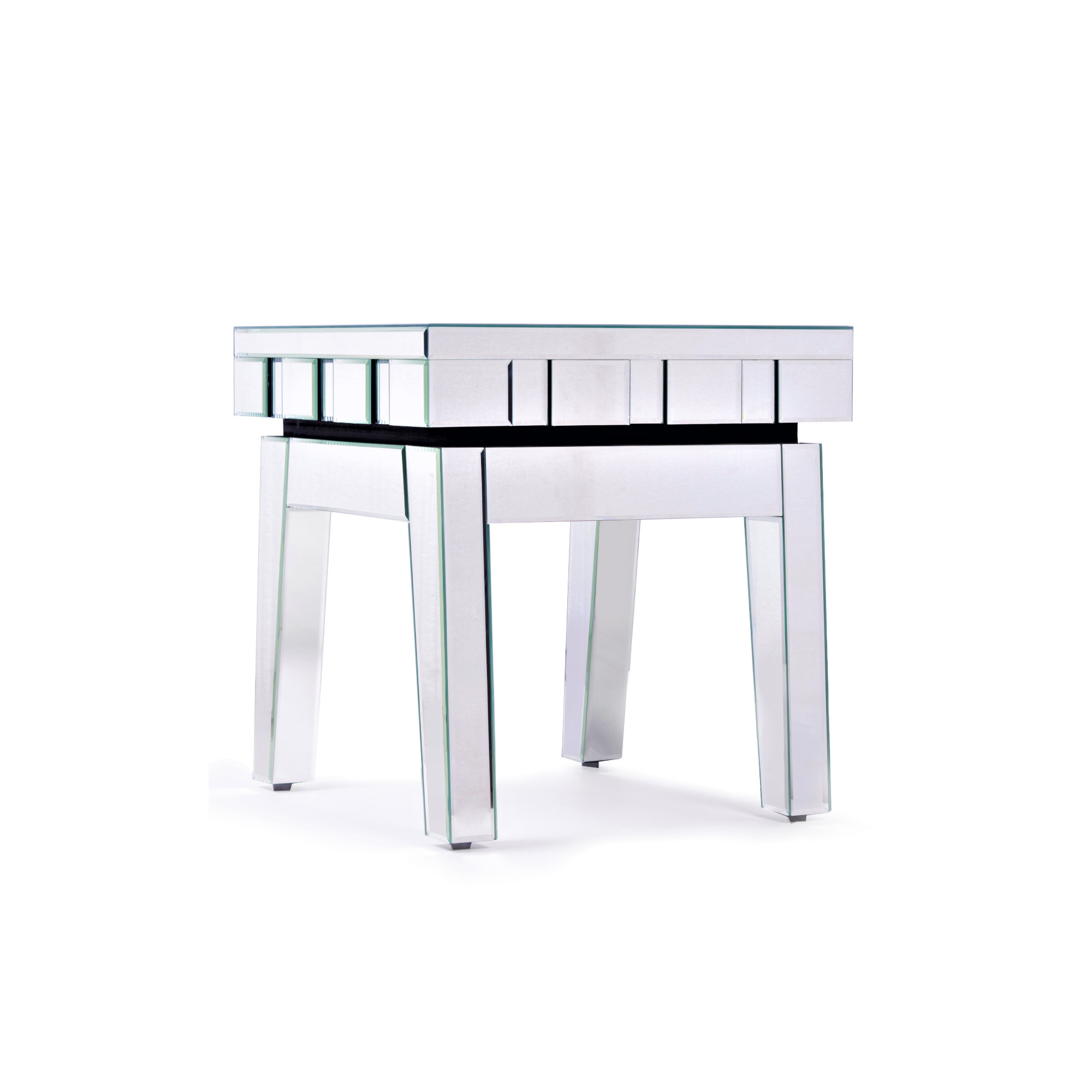 DEVINA Mirrored End Table